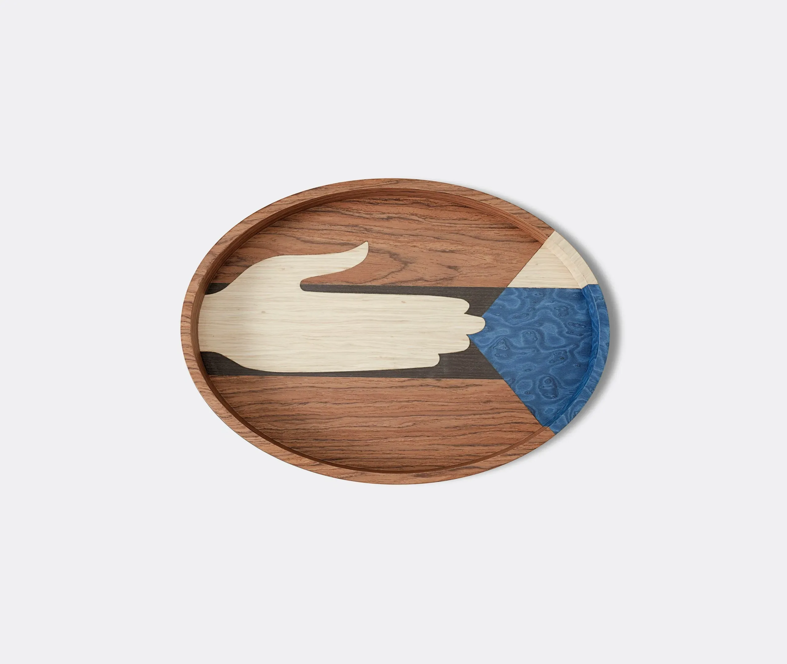 Oval Serving Tray - Multicolor, MDF image