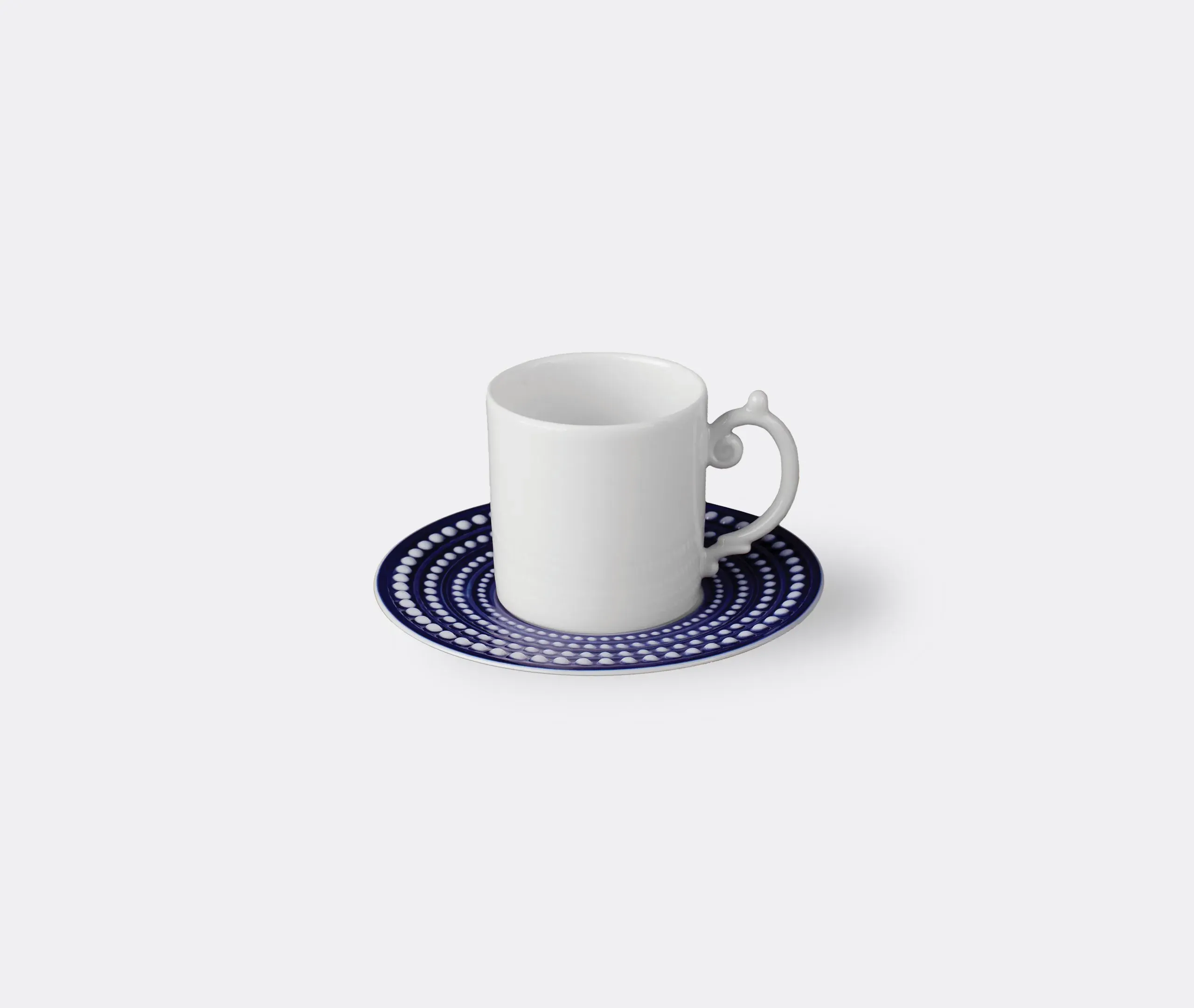 Perlee Espresso Cup and Saucer - Blue, Porcelain