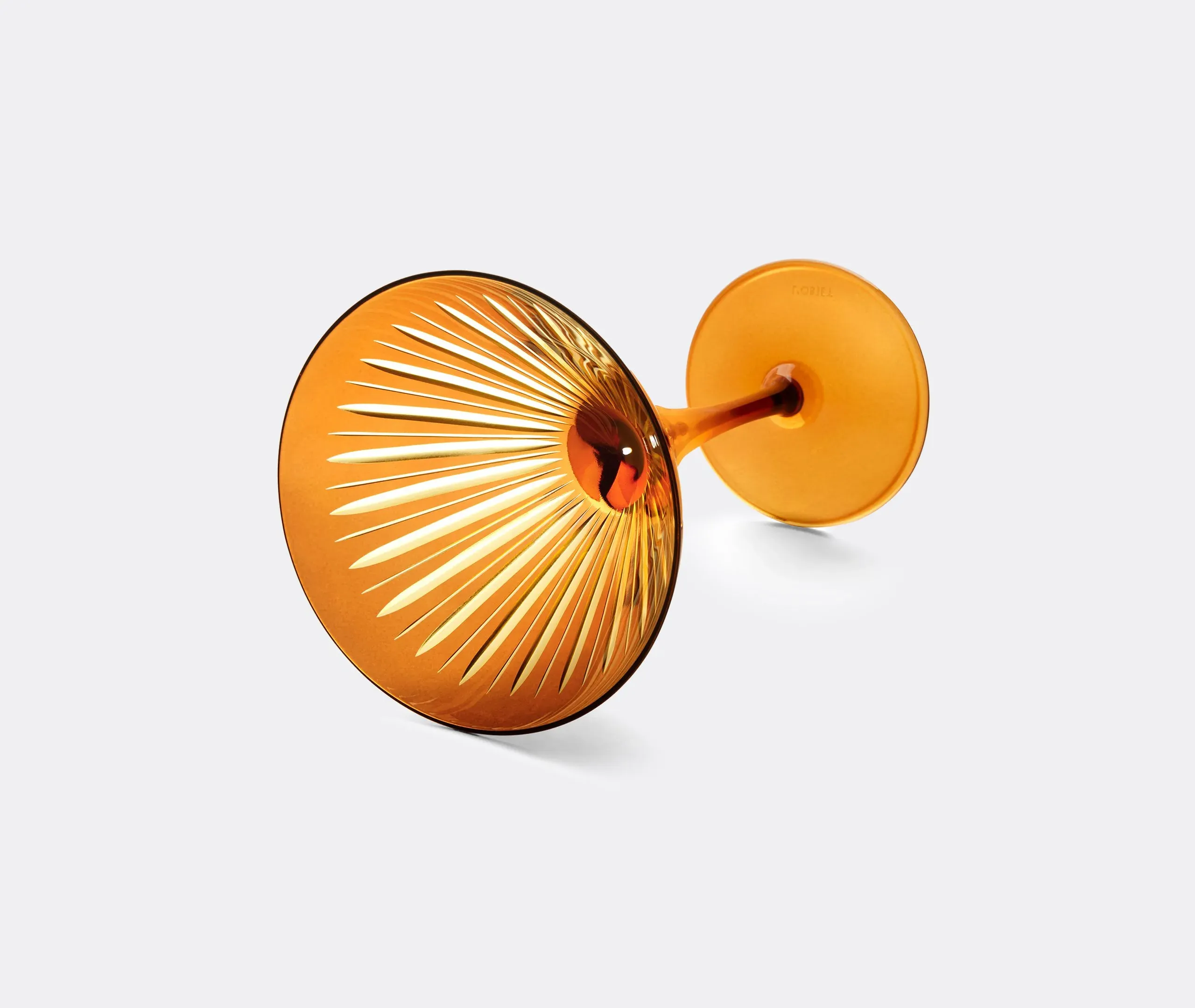 Prism Martini Glass Set of Four - Amber, Glass