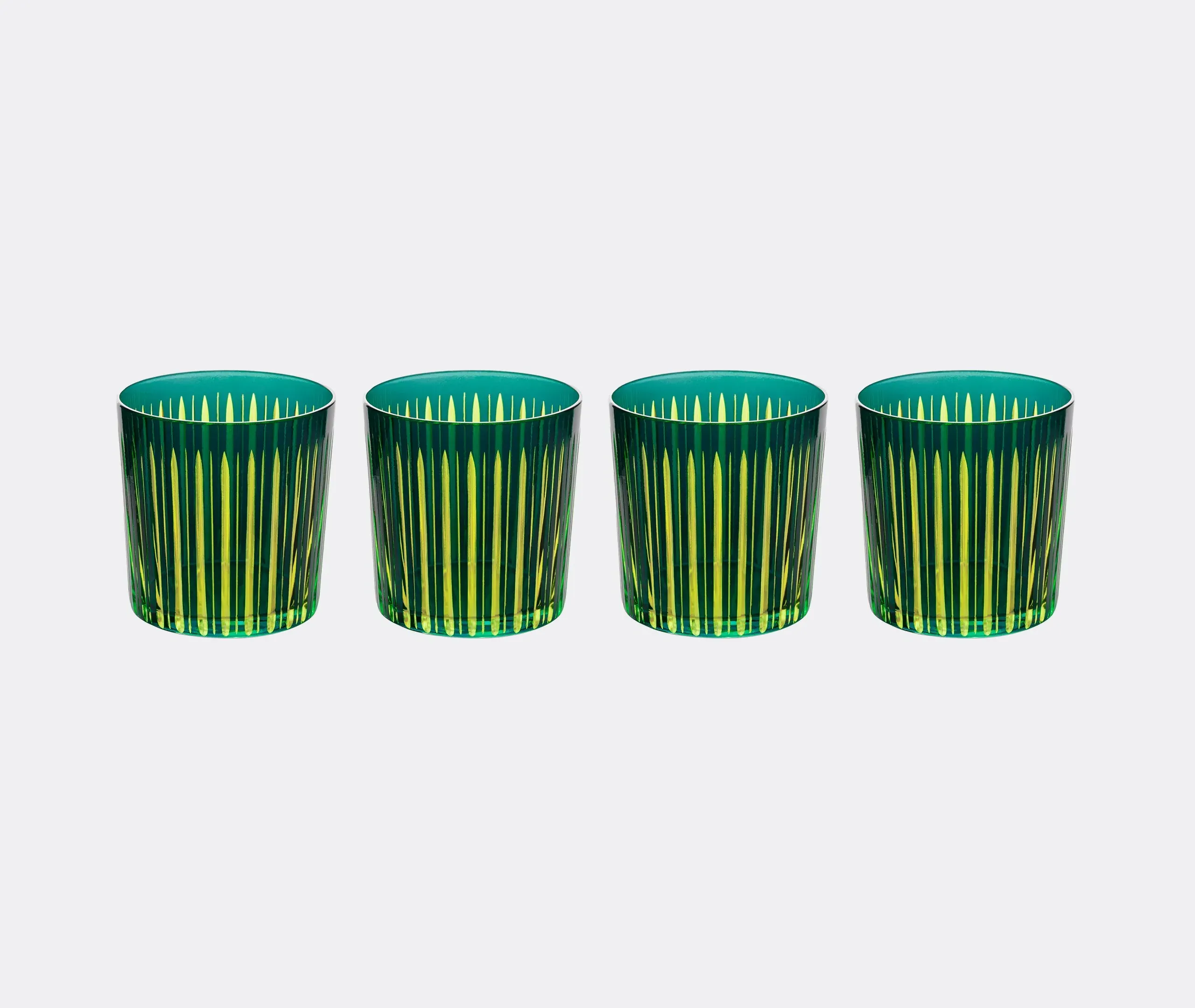 Prism Set of Four Cocktail Glasses - Green, Glass