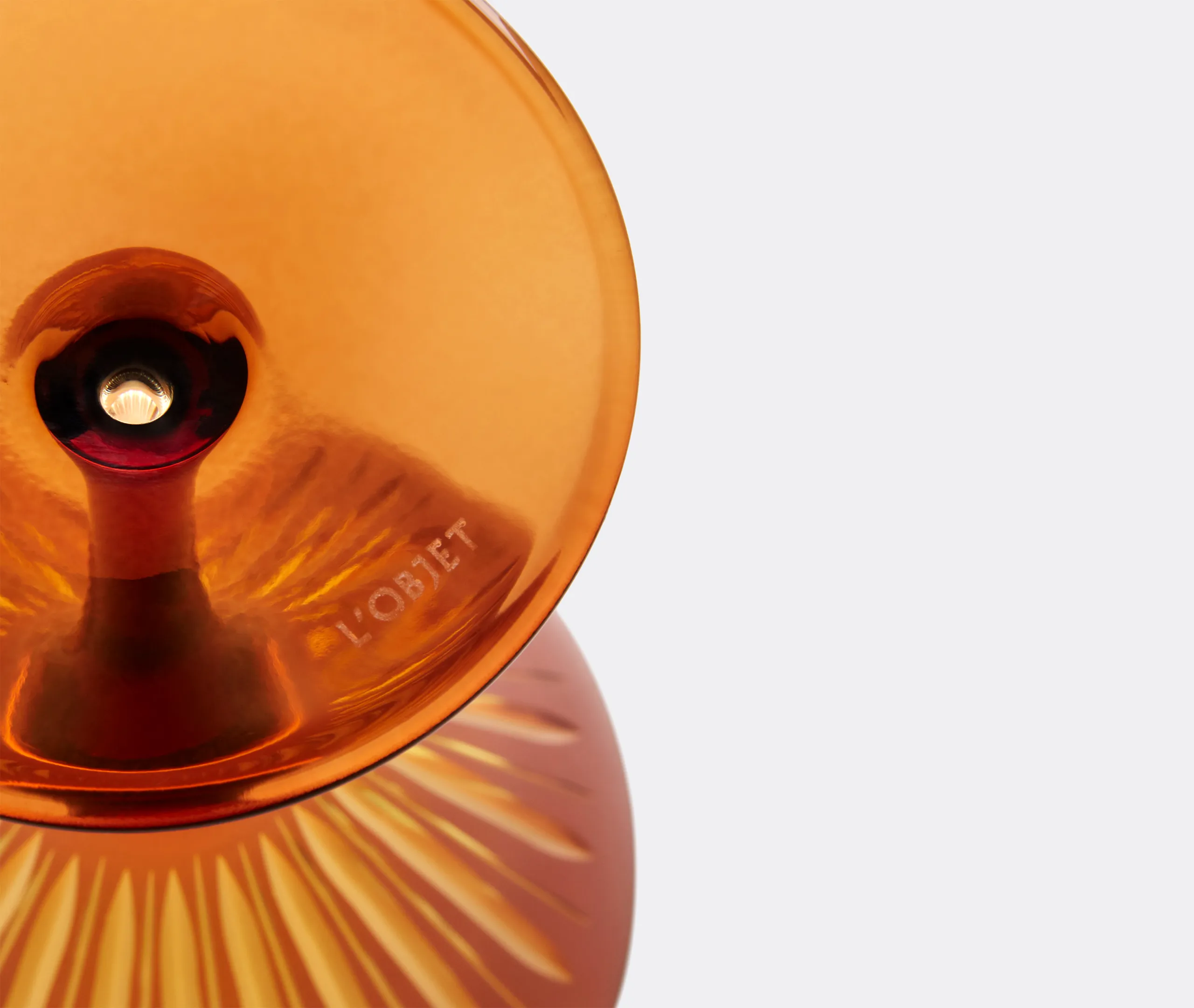 Prism Wine Glass Set of Four - Amber