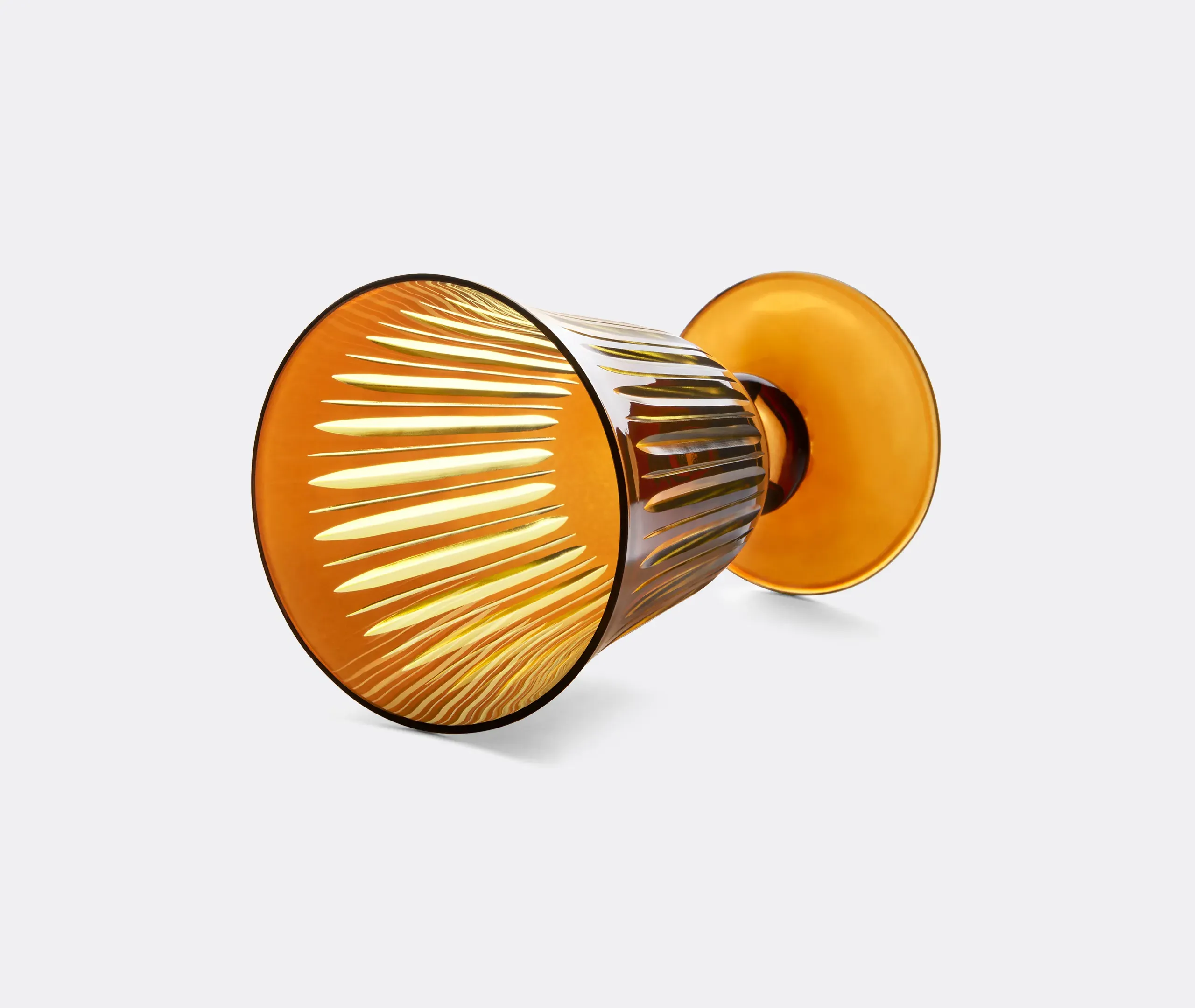 Prism Wine Glass Set of Four - Amber