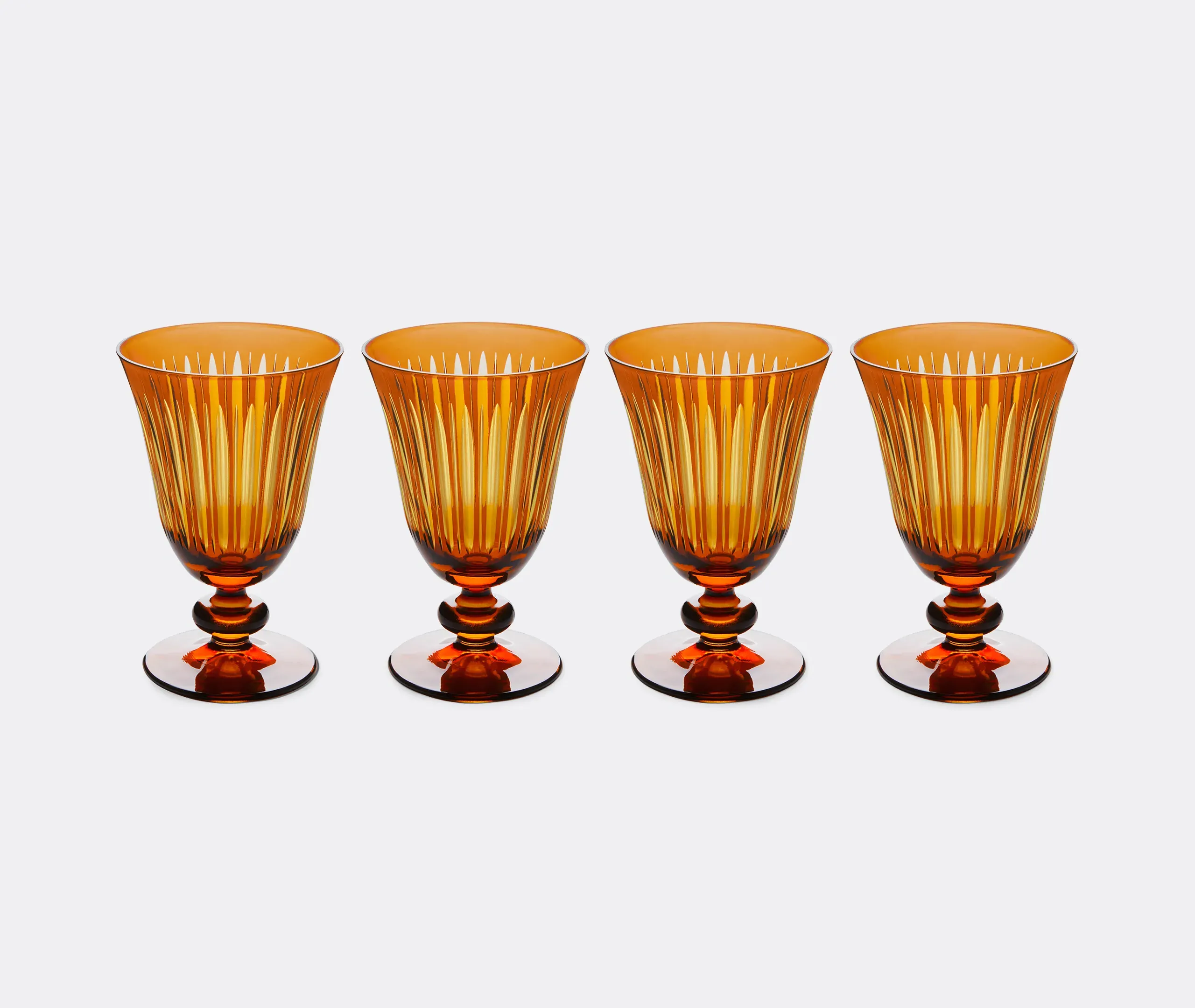 Prism Wine Glass Set of Four - Amber image