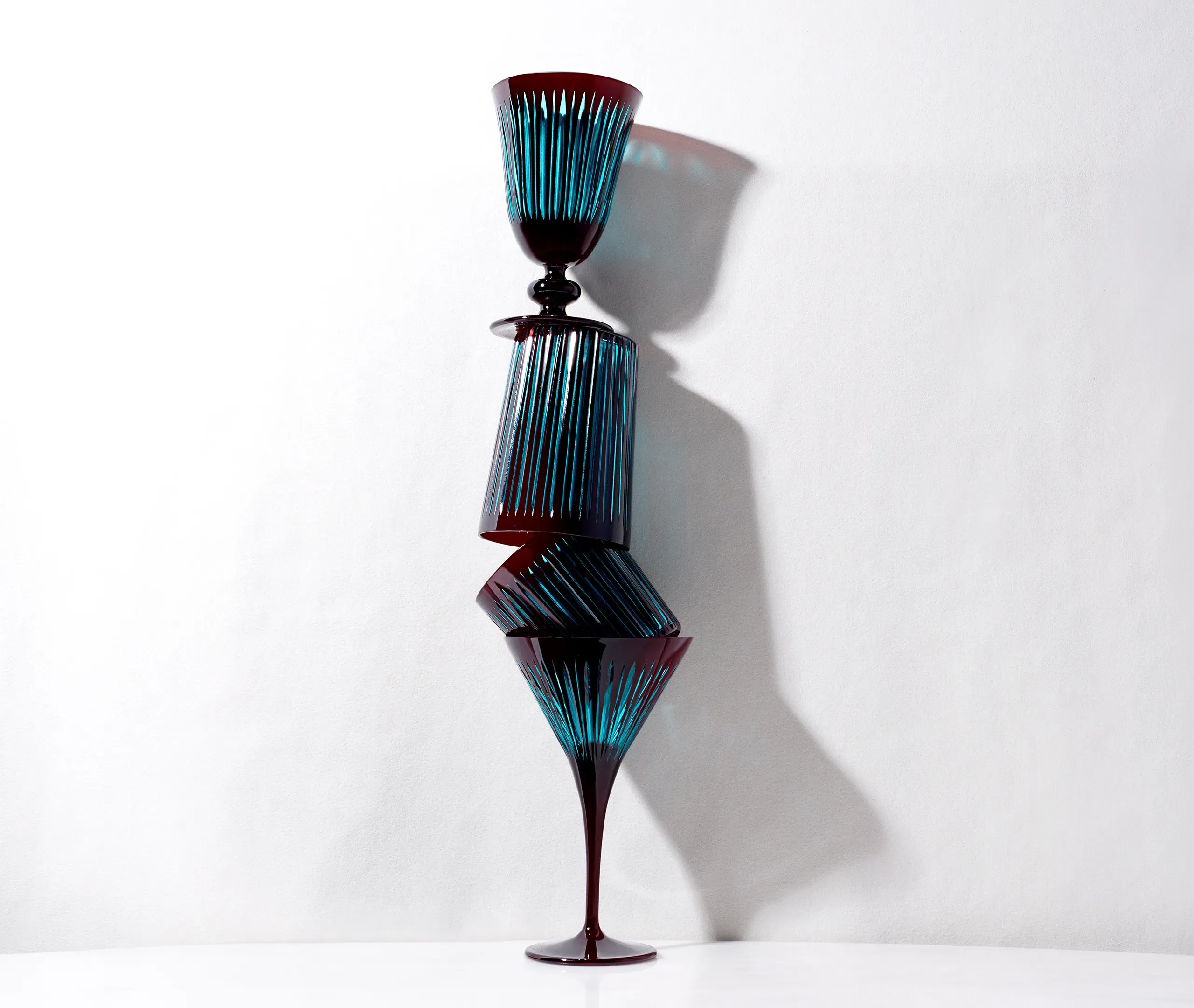 Prism Wine Glass Set of Four - Bordeaux