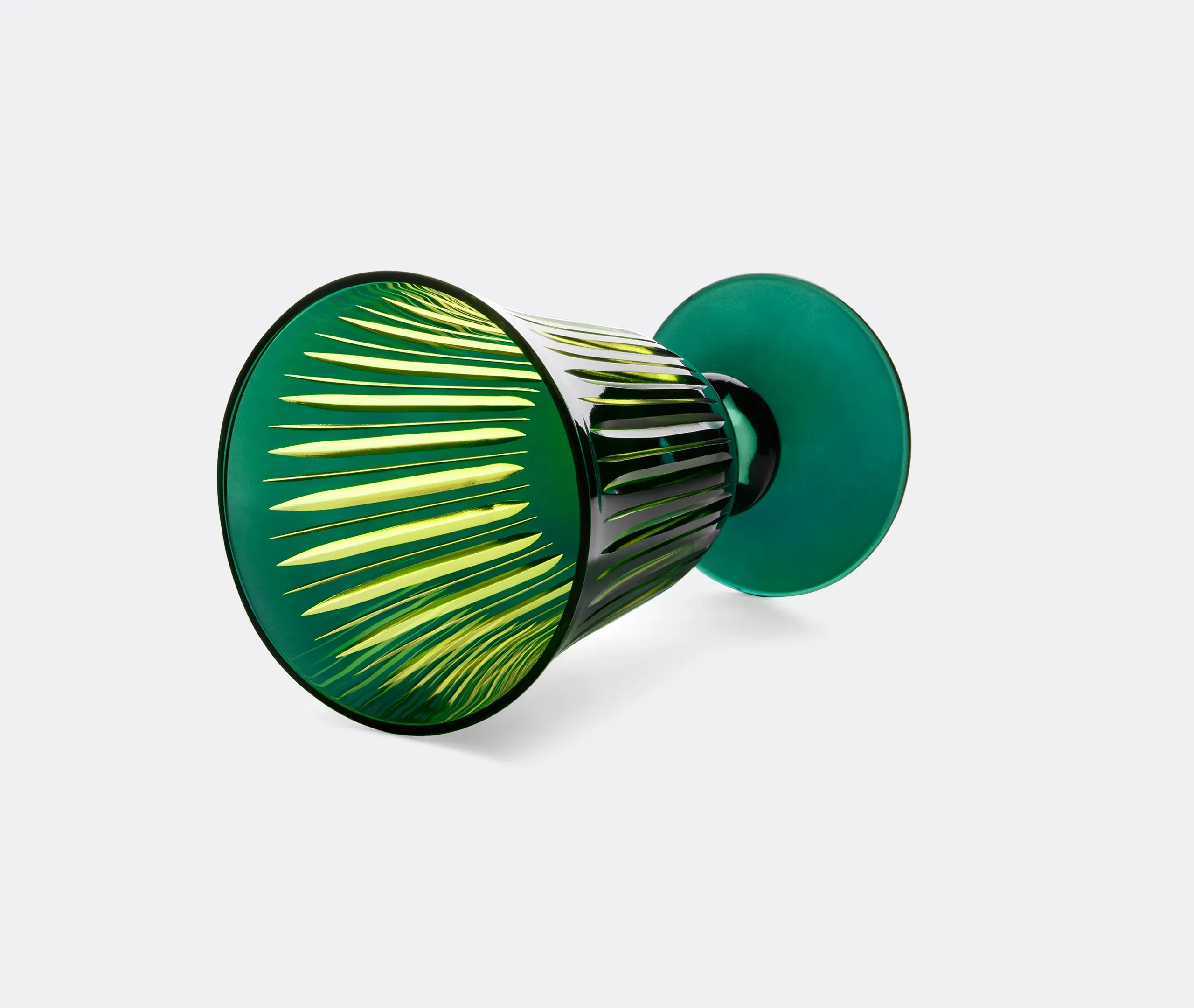 Prism Wine Glass Set of Four - Green