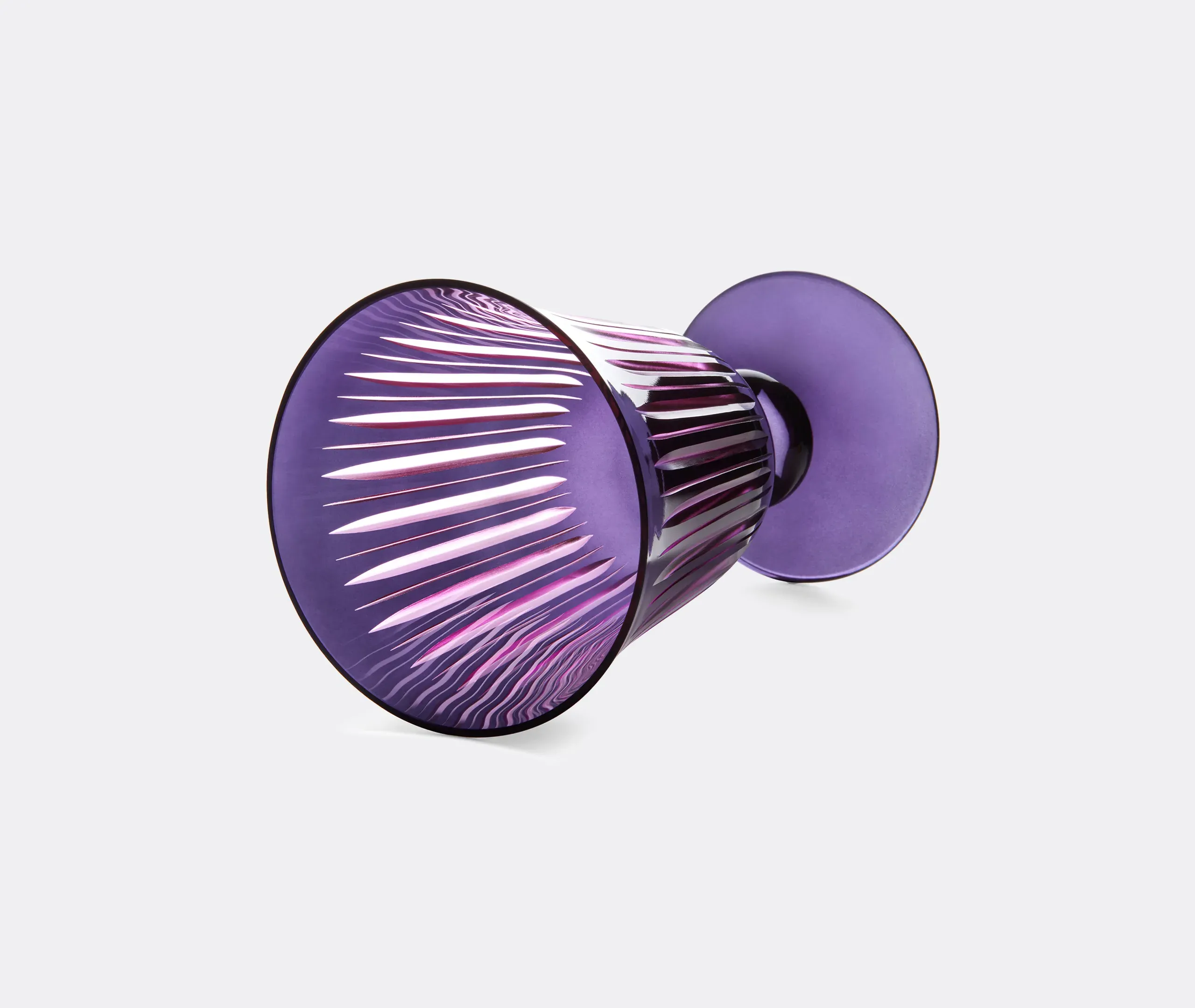 Prism Wine Glass Set of Four - Purple