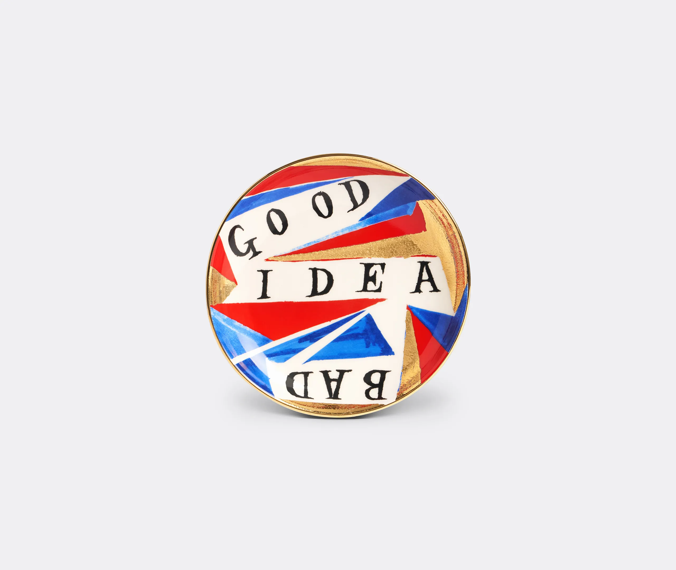 Ruan Hoffmann Good/Bad Idea Decorative Plate - Multicolor, Gold product