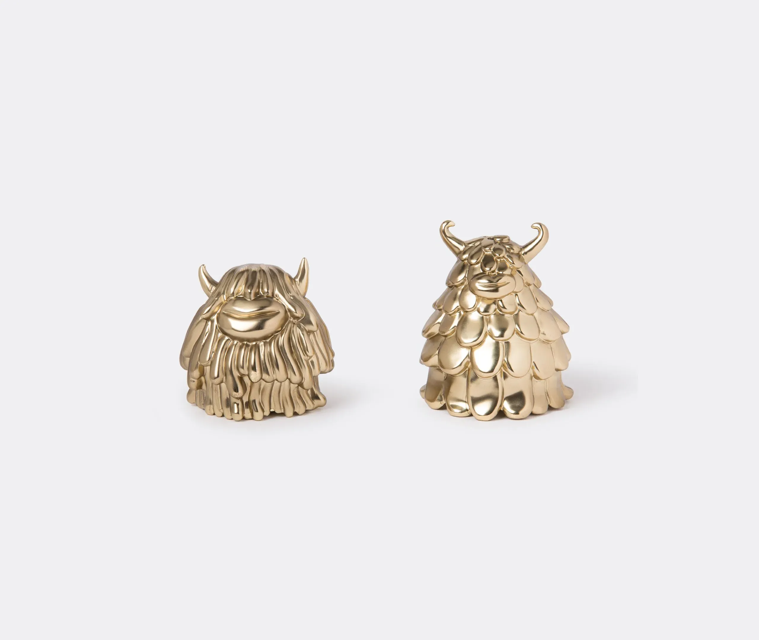 Salt And Pepper Shakers Set - Antique Gold, Brass image