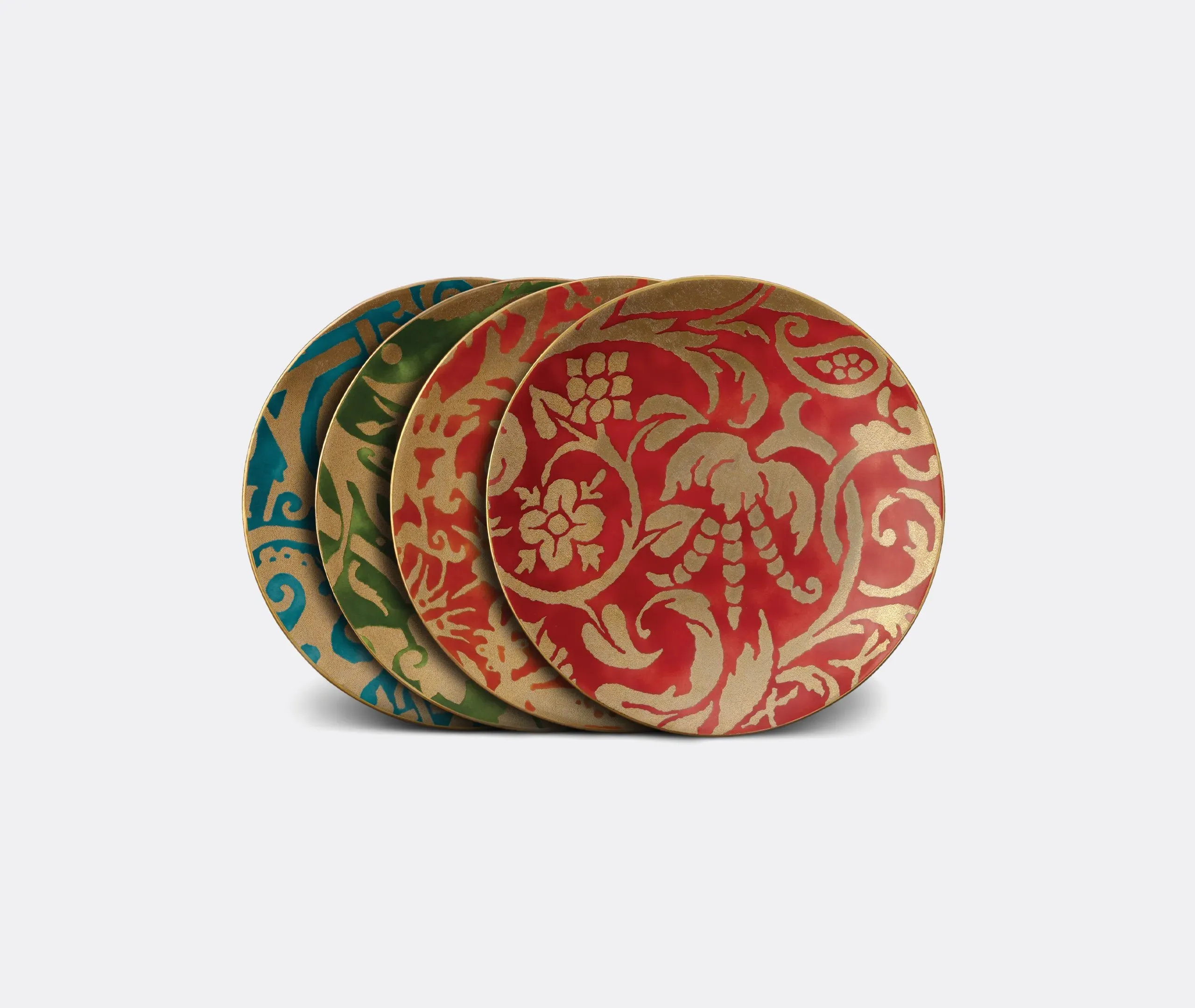 Set of 4 Dessert Plates - Multicolor, Earthenware