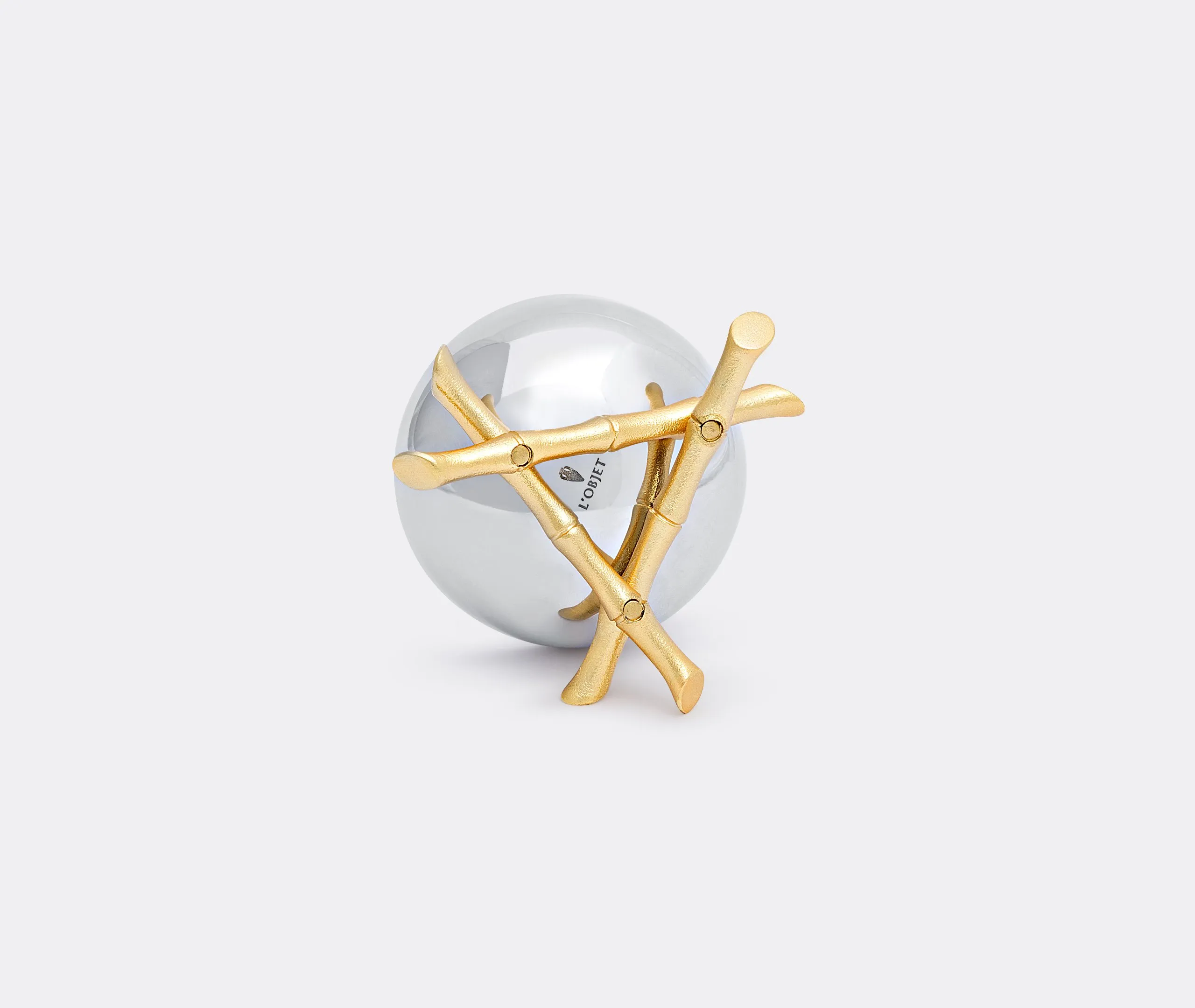Small Serving Bowl with Stand - Gold, Steel