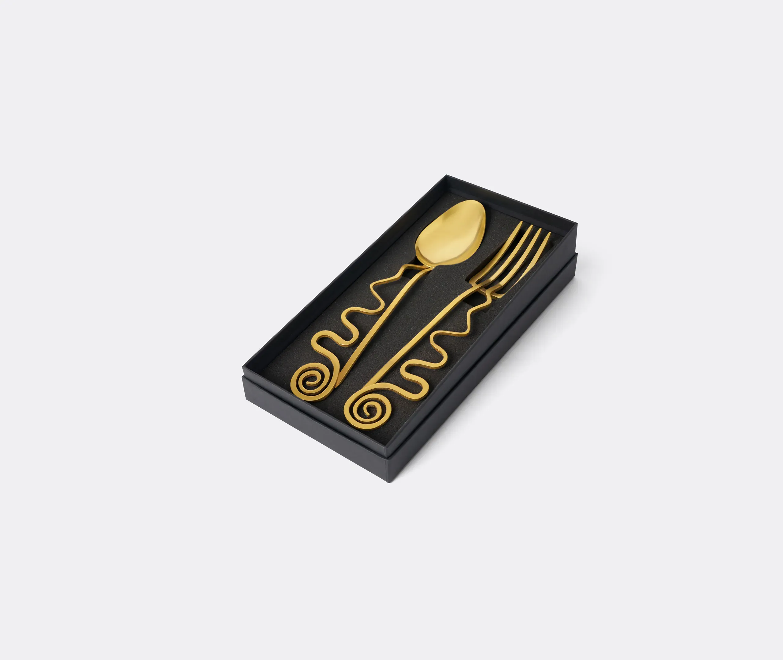 Spirale 2-Piece Serving Set - Gold