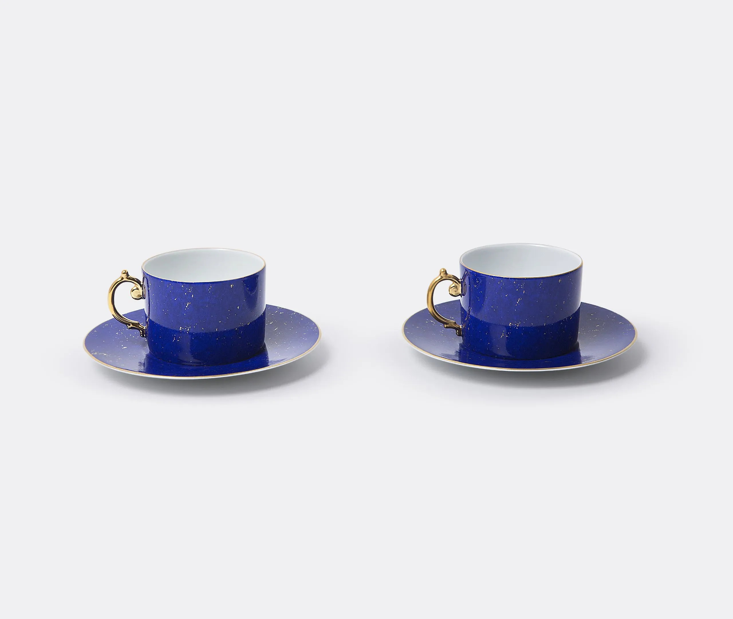 Teacup and Saucer Set of 2 - Blue, Porcelain