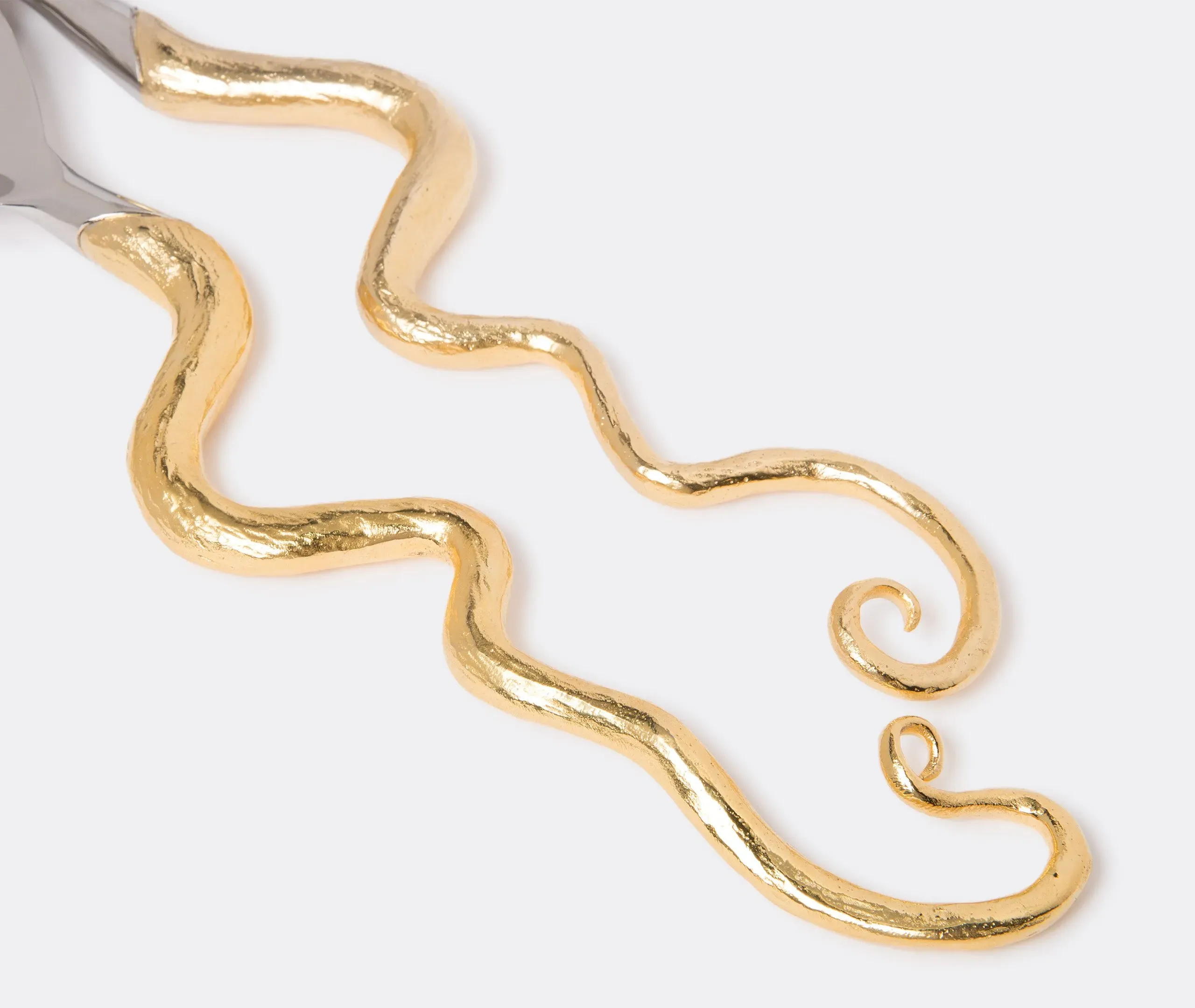 Twisted Horn Serving Set - Antique Gold