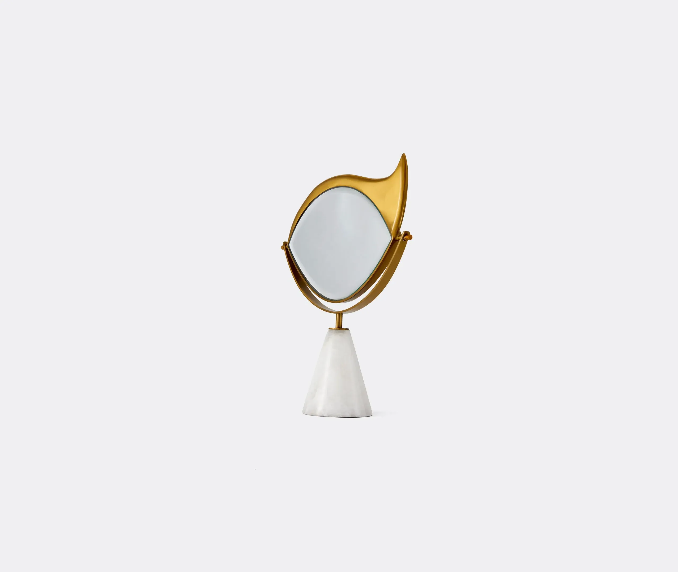 Vanity Mirror with Eye Design - Gold, Marble