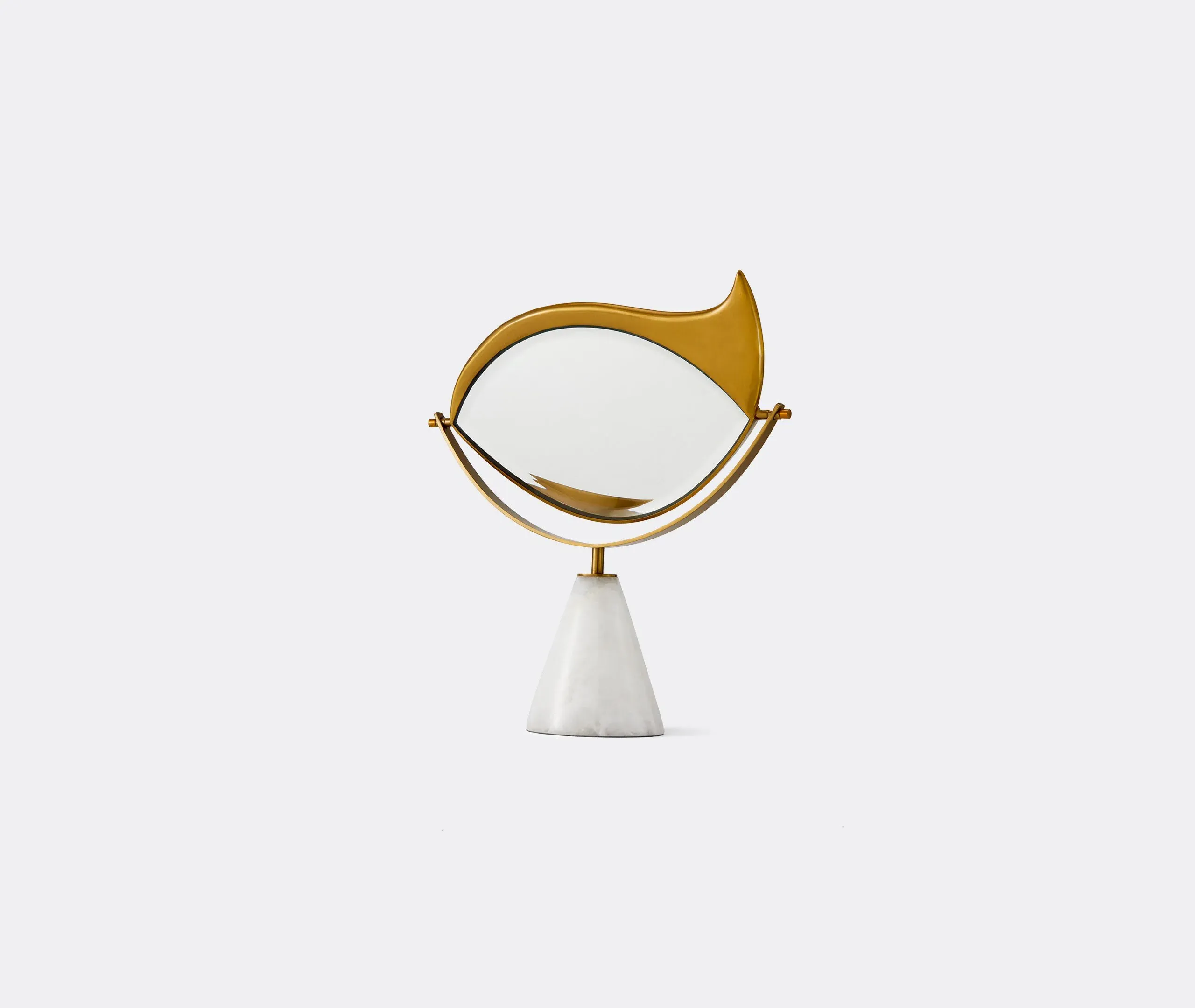Vanity Mirror with Eye Design - Gold, Marble