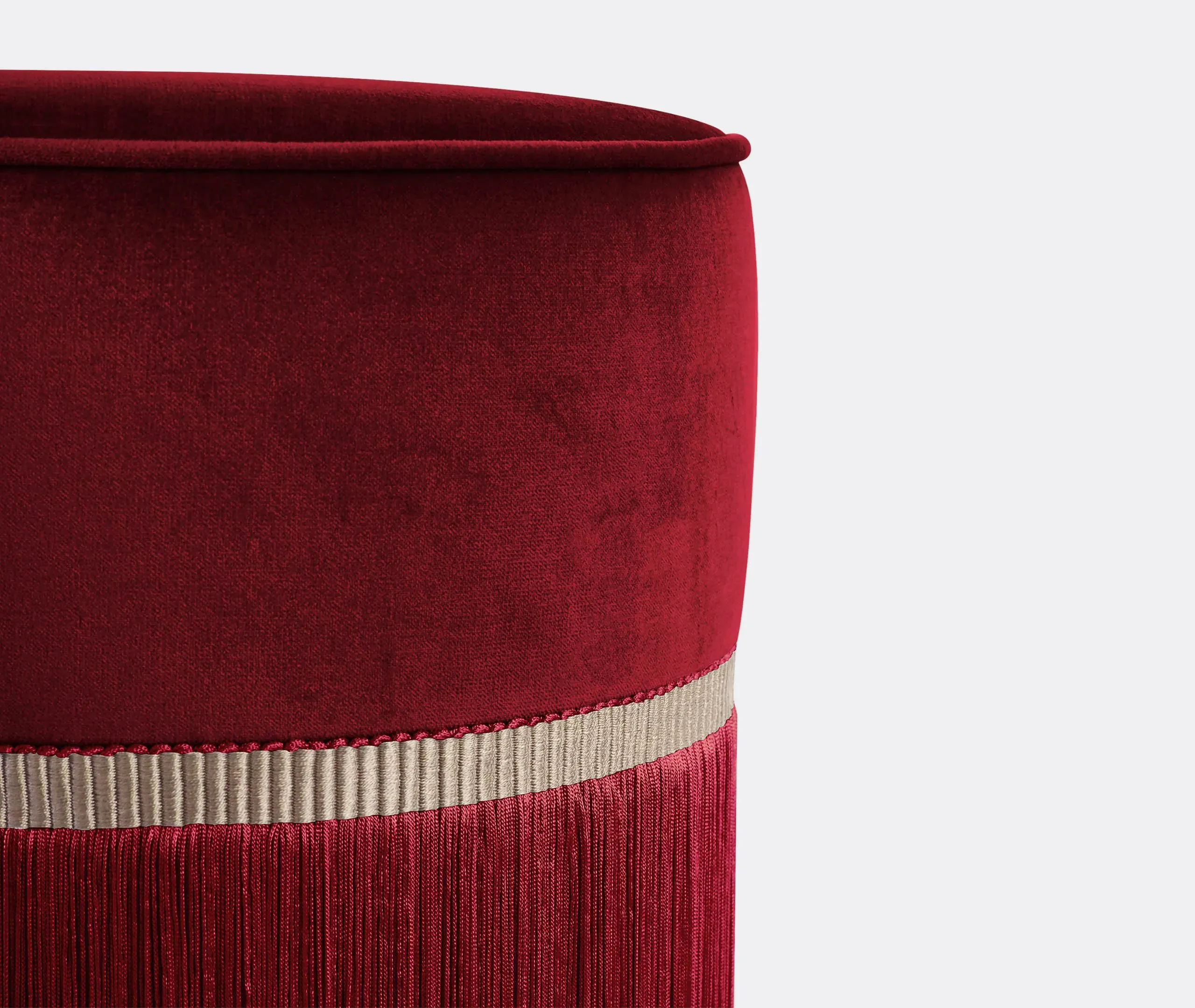 Couture Medium Ottoman - Red