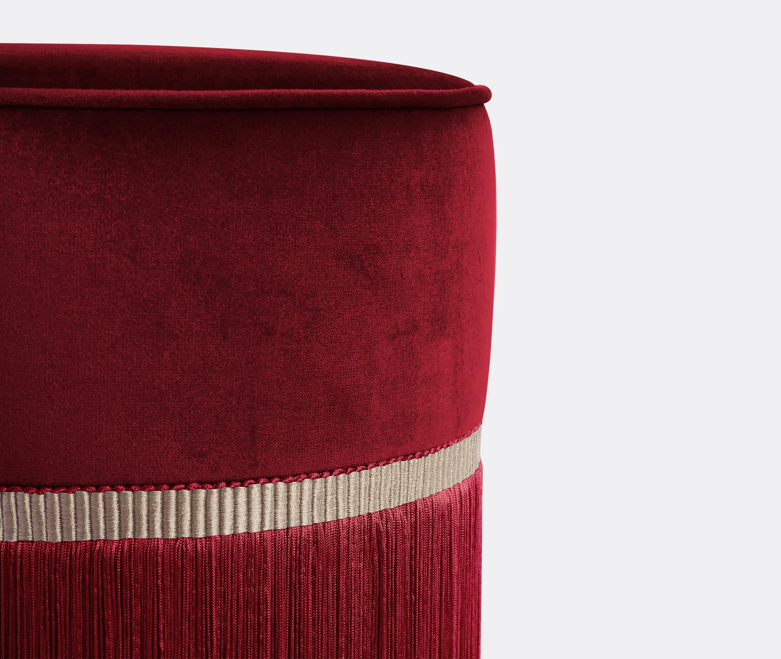 Couture Small Ottoman - Red