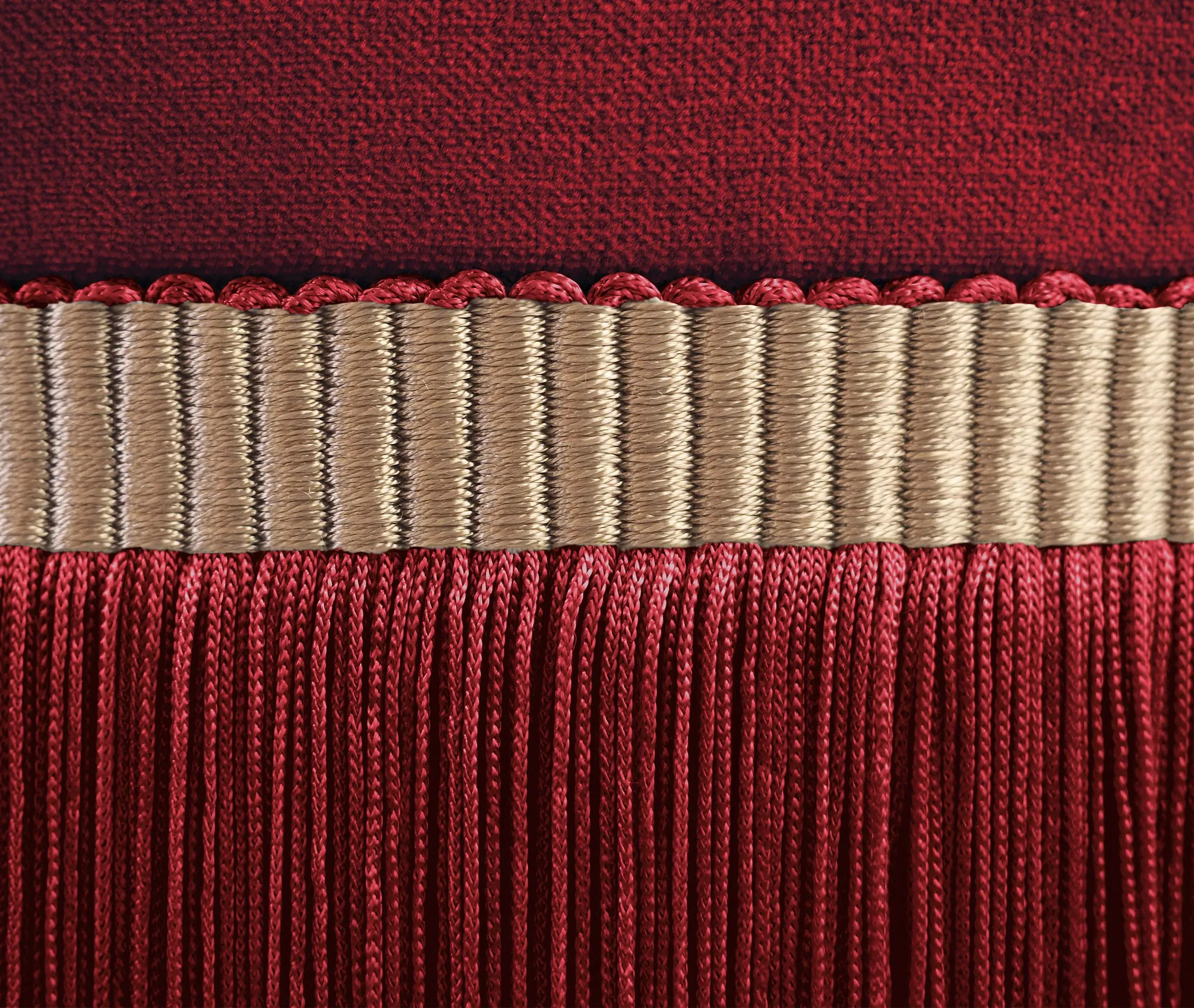 Couture Small Ottoman - Red