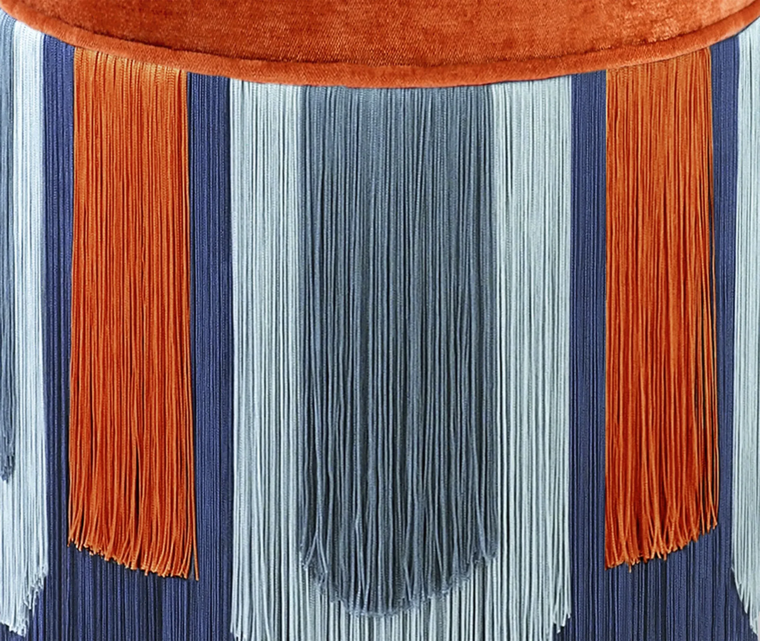 Geometric Decò Ottoman - Orange