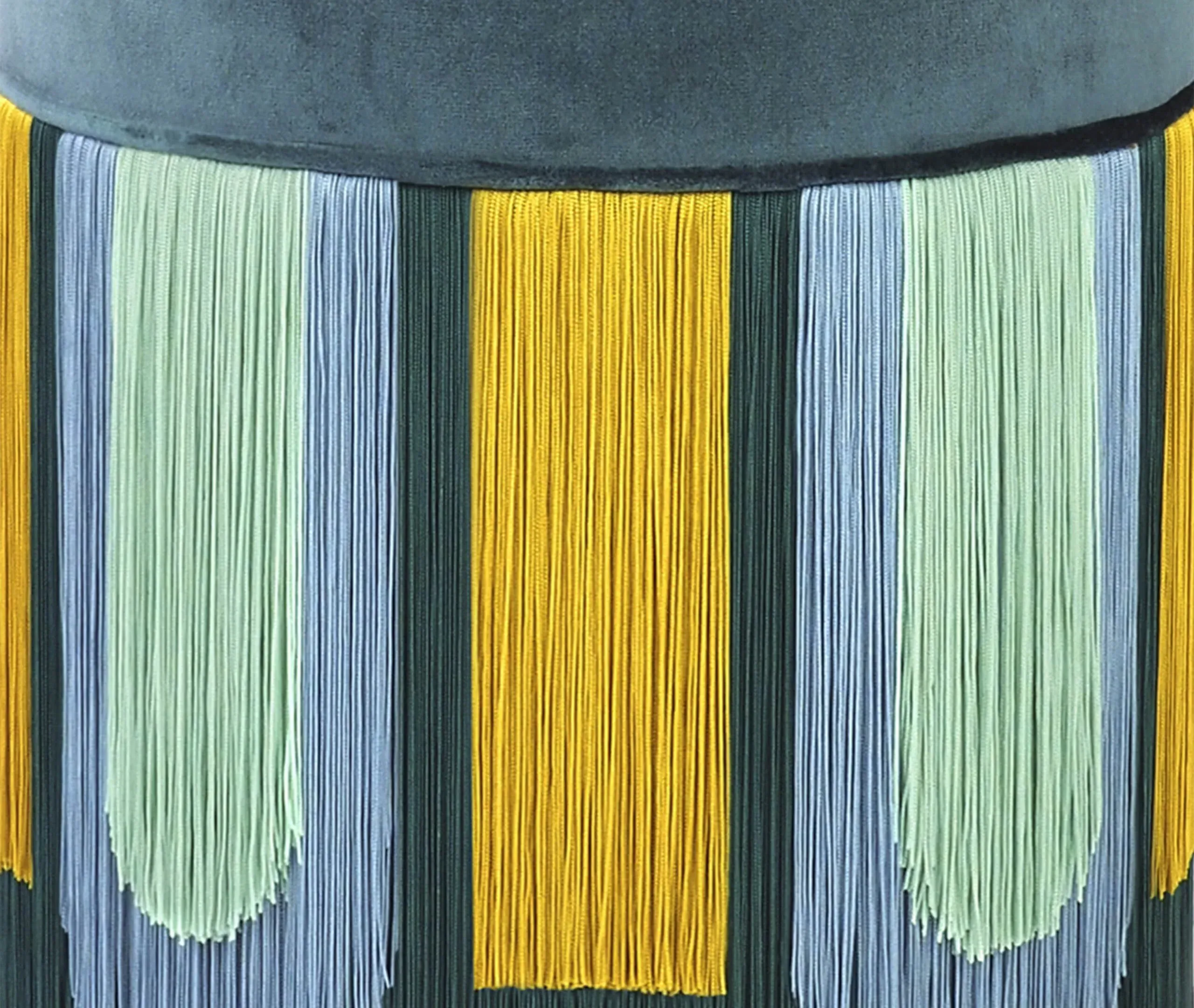 Geometric Ottoman with Tailored Design - Green