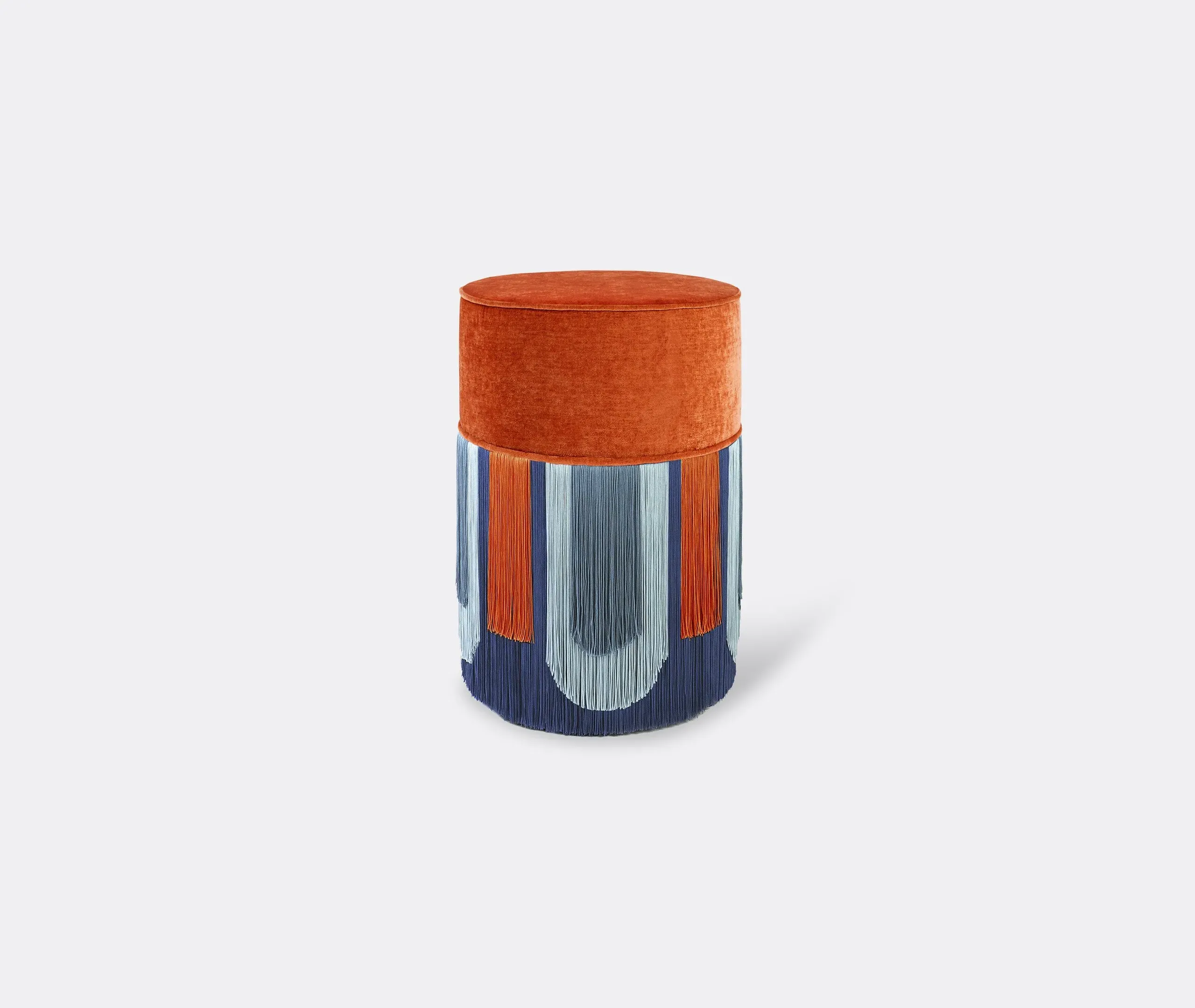 Geometric Ottoman with Tailored Design - Orange