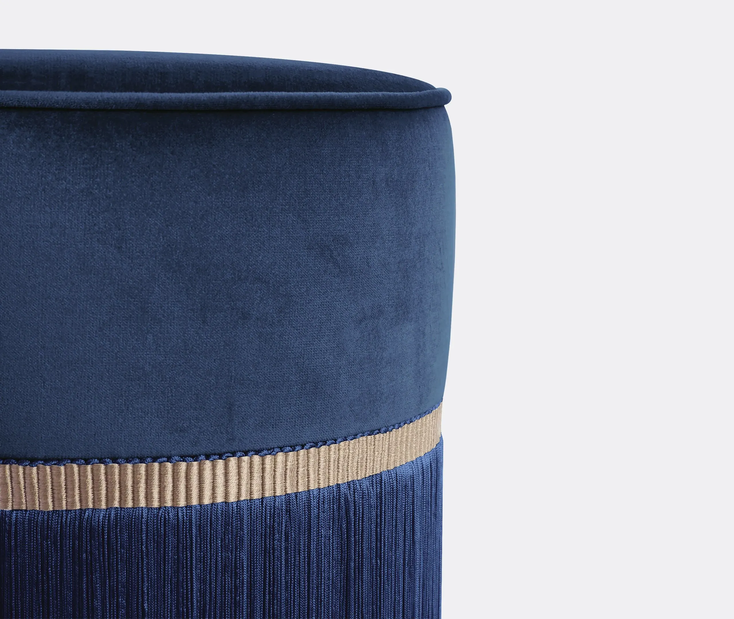 Medium Ottoman Handmade - Blue