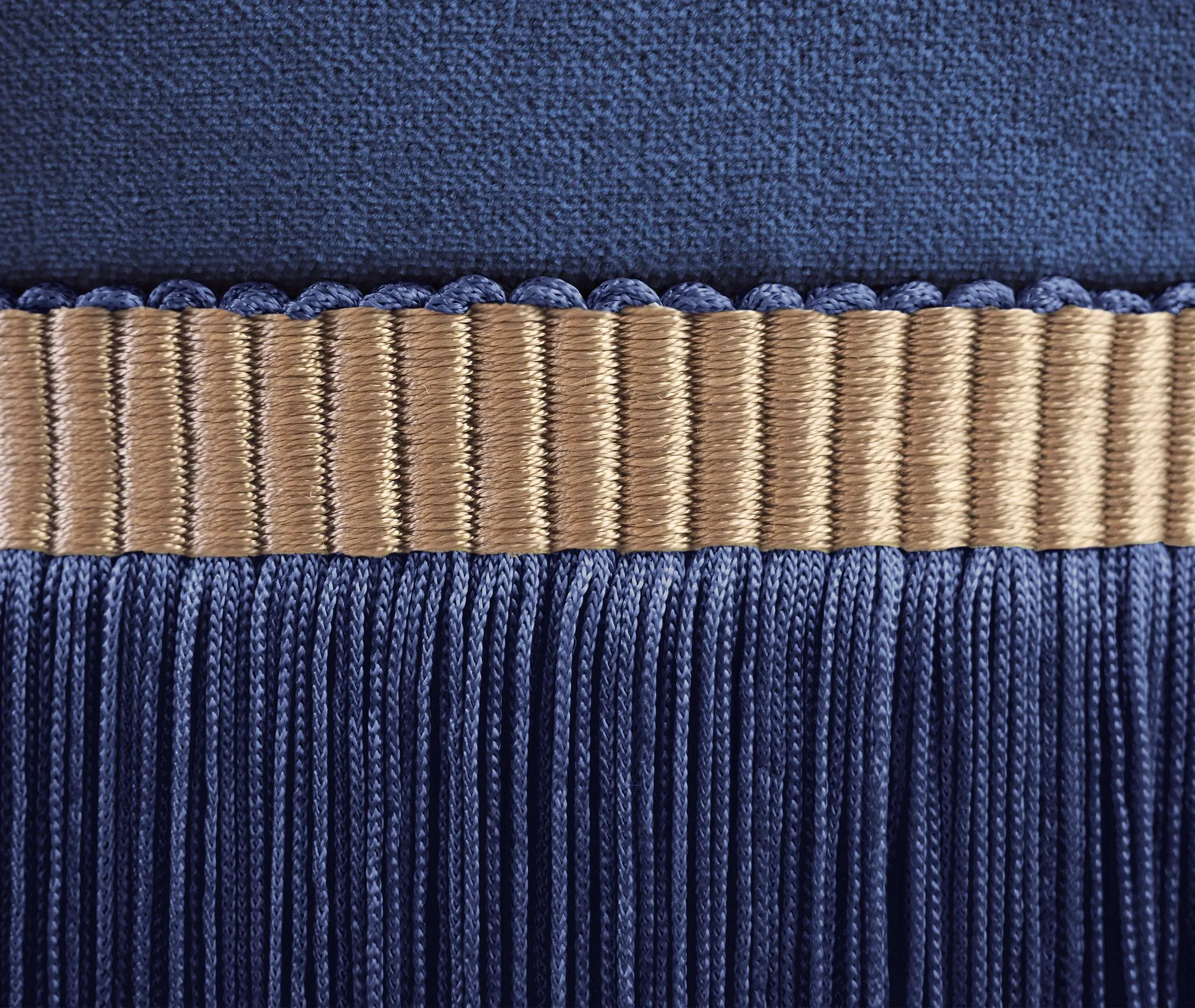 Medium Ottoman Handmade - Blue
