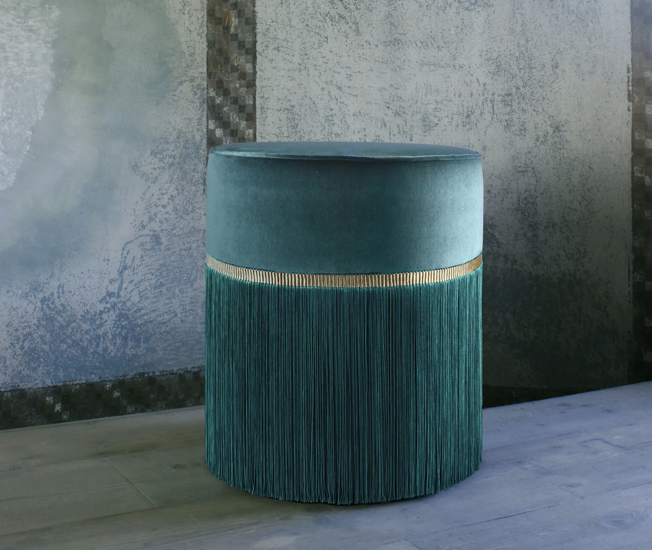 Medium Ottoman Handmade - Green