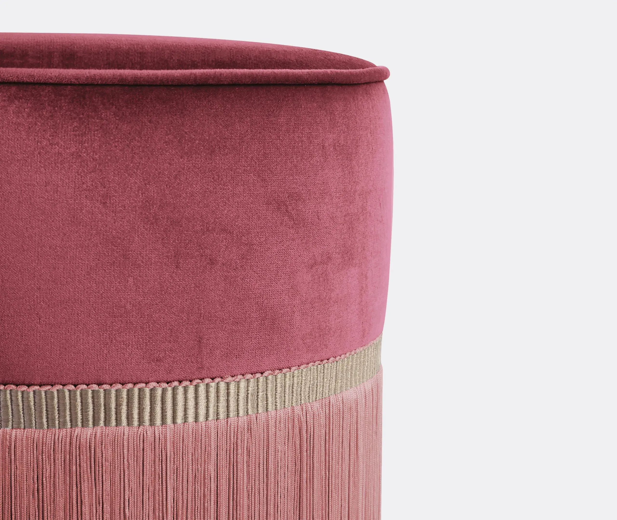 Medium Ottoman Handmade - Pink