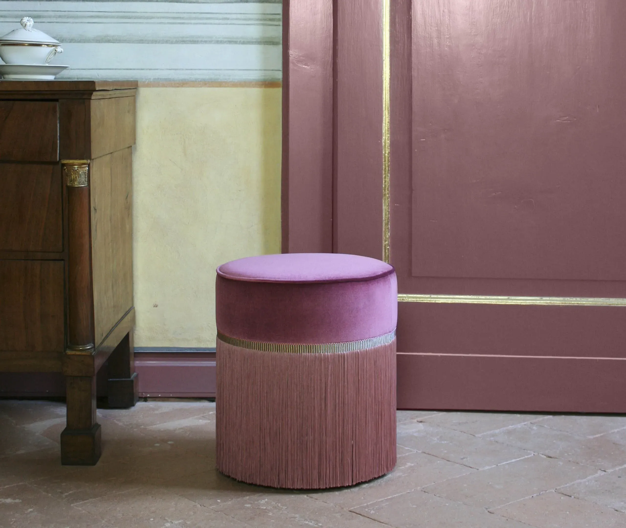 Medium Ottoman Handmade - Pink