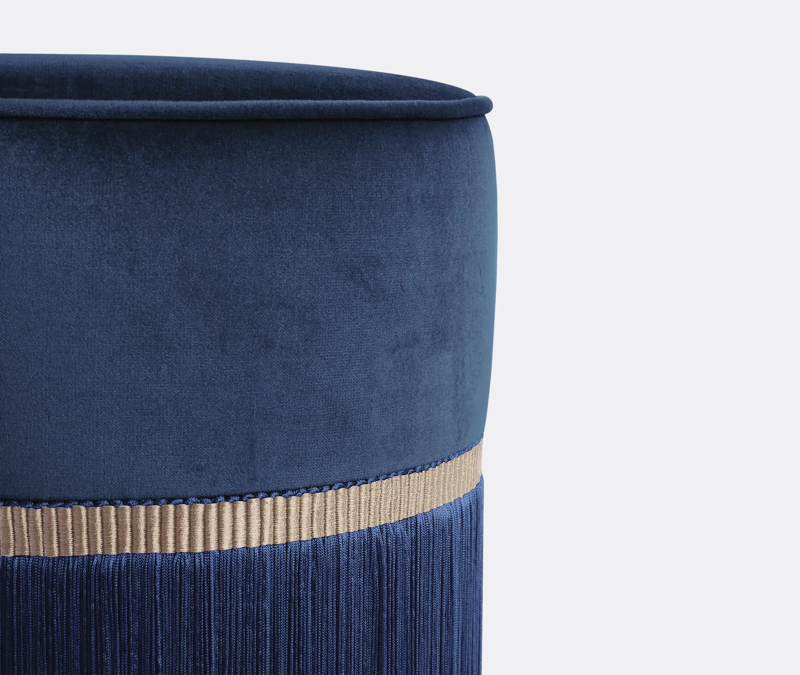 Small Ottoman Handmade - Blue