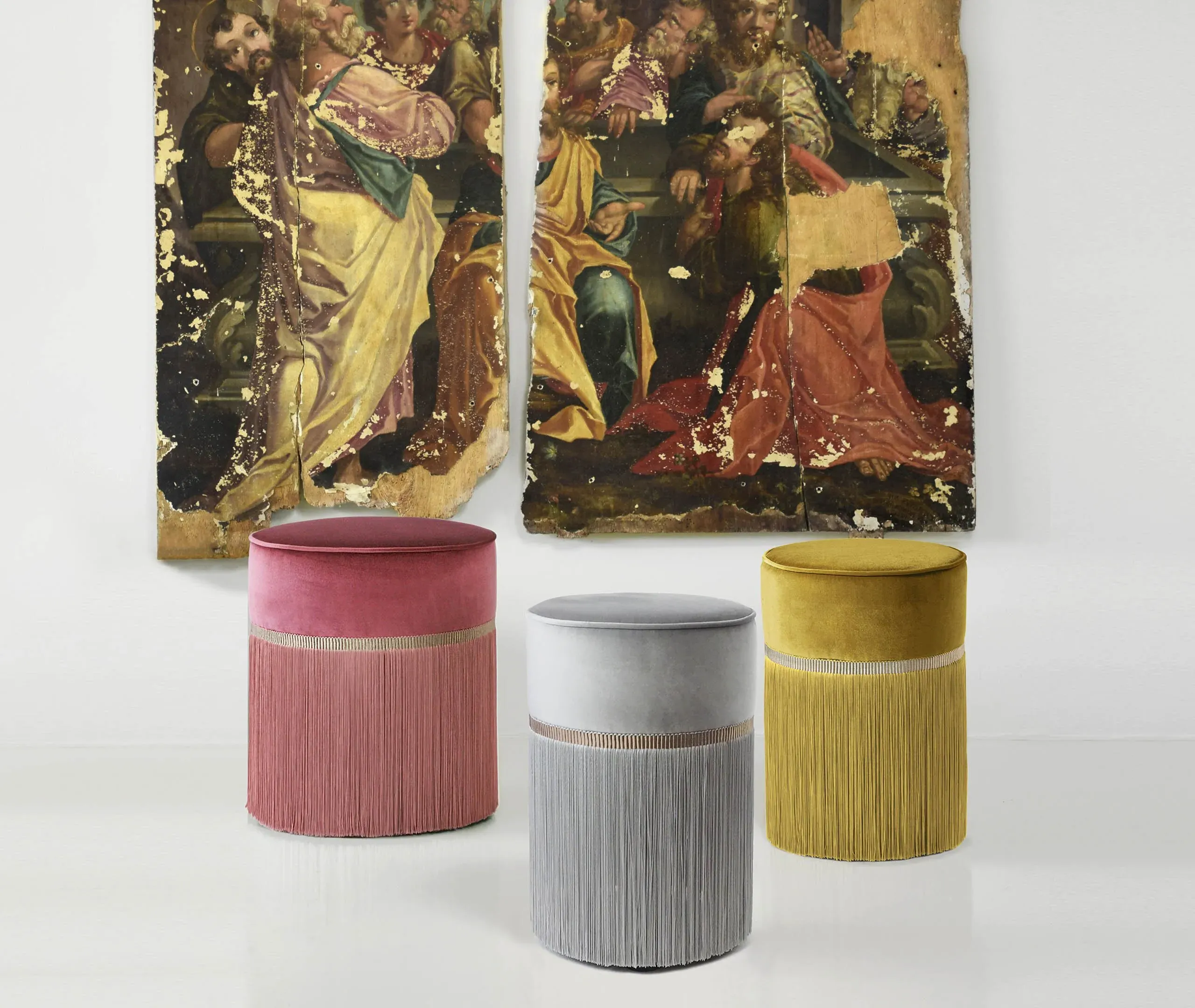 Small Ottoman - Yellow