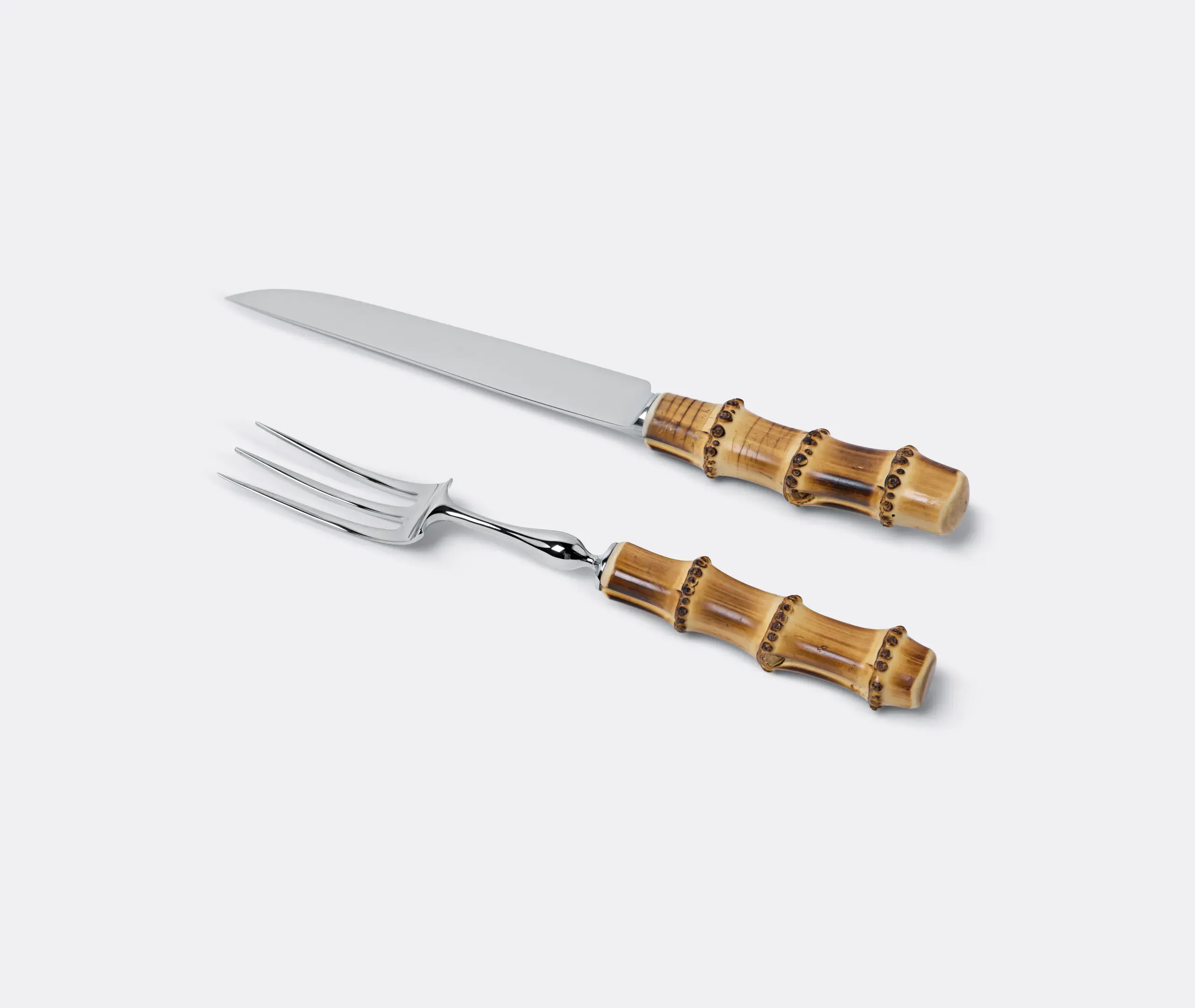 Bamboo Carving Set - Brown, Silver product