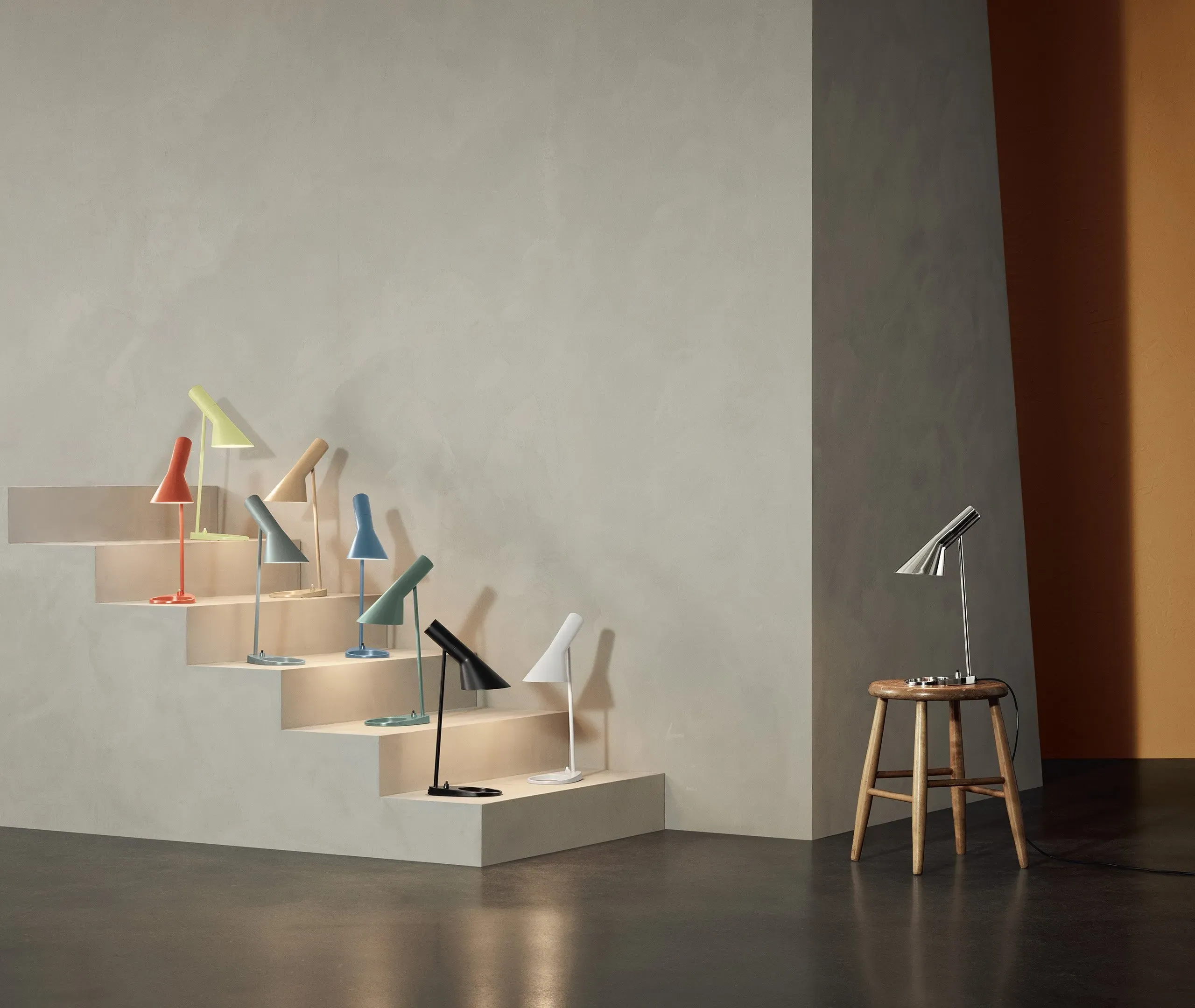 AJ Mini Table Lamp with US Plug - White