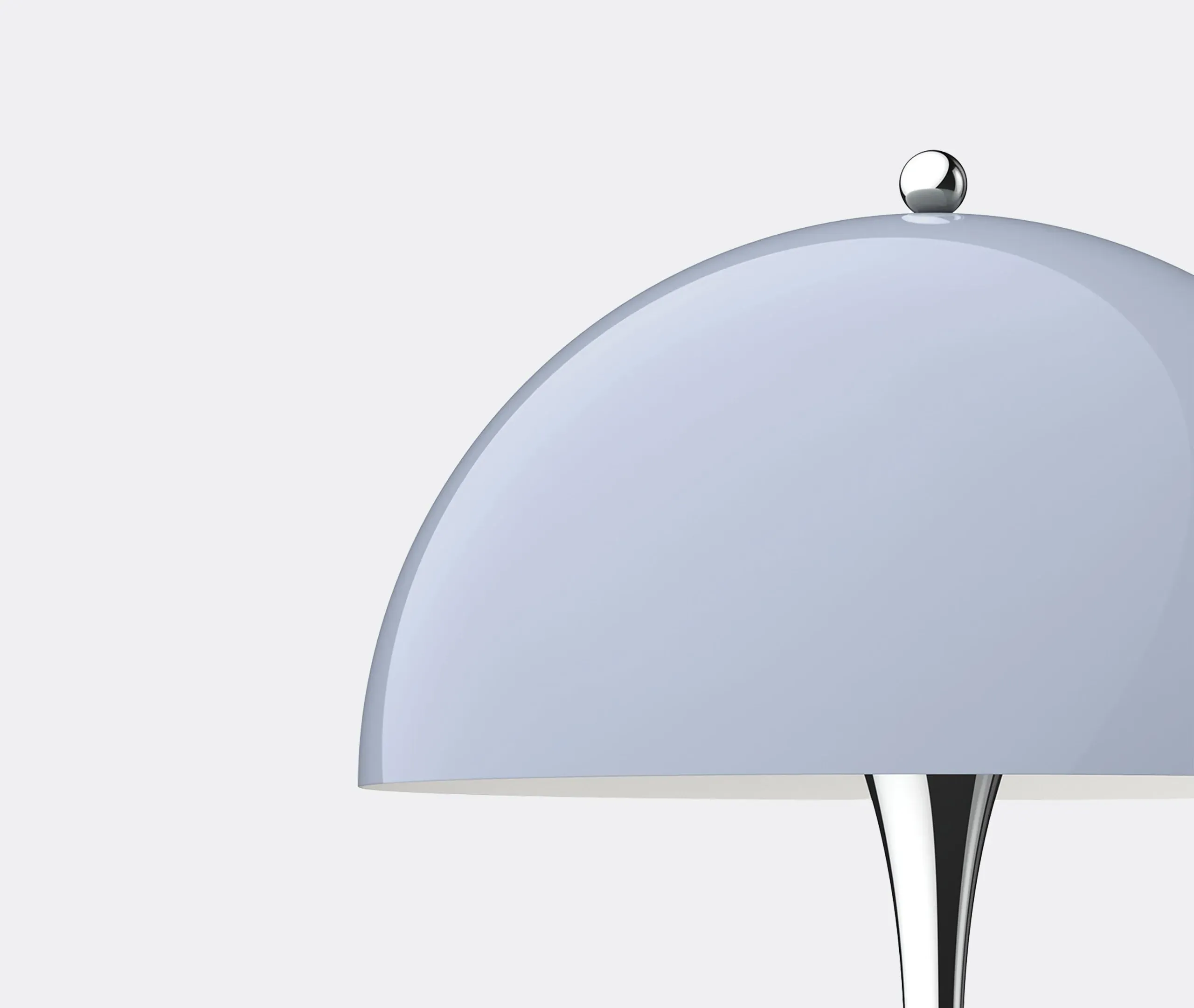 LED Table Lamp with Hemispherical Shade - Grey