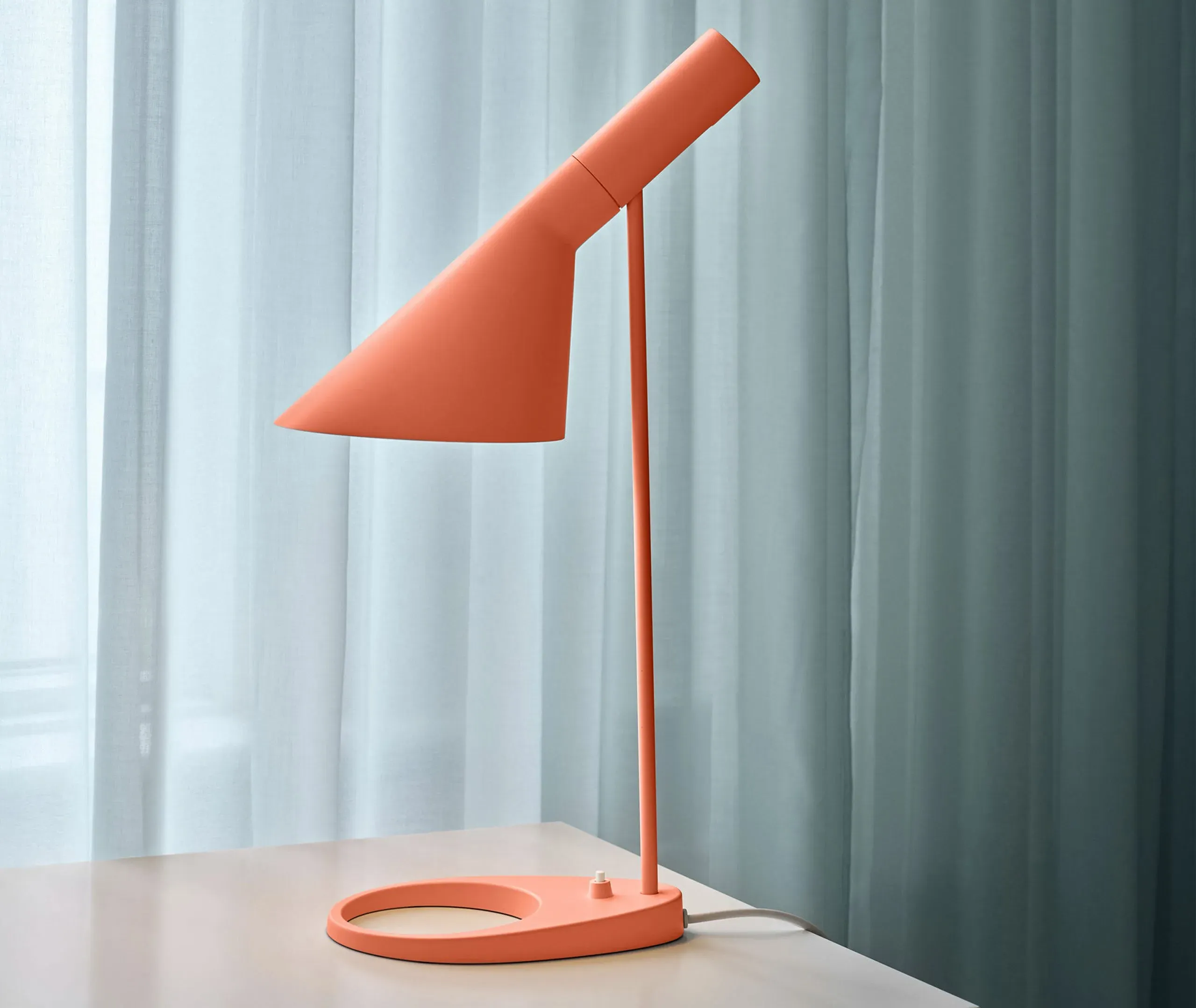 Mini Table Lamp with Tilt Shade - Orange, Metal