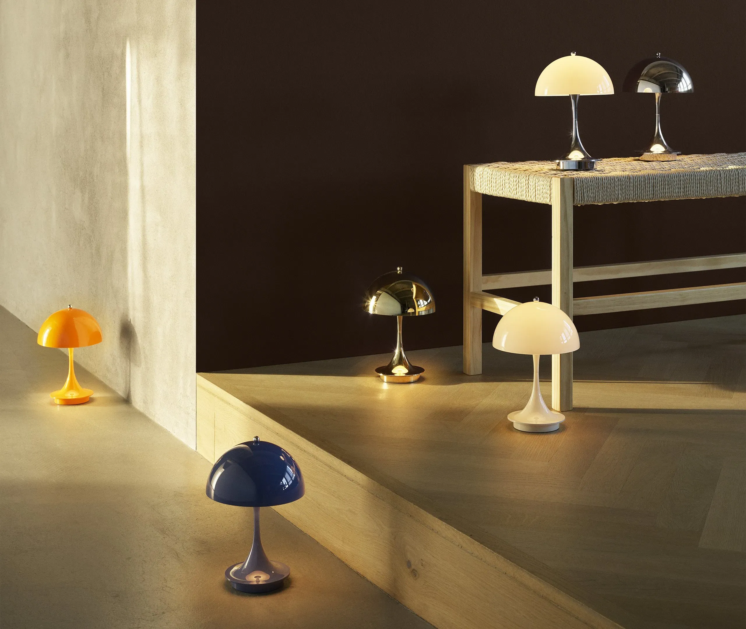 Panthella 160 V3 LED Portable Lamp - Brass