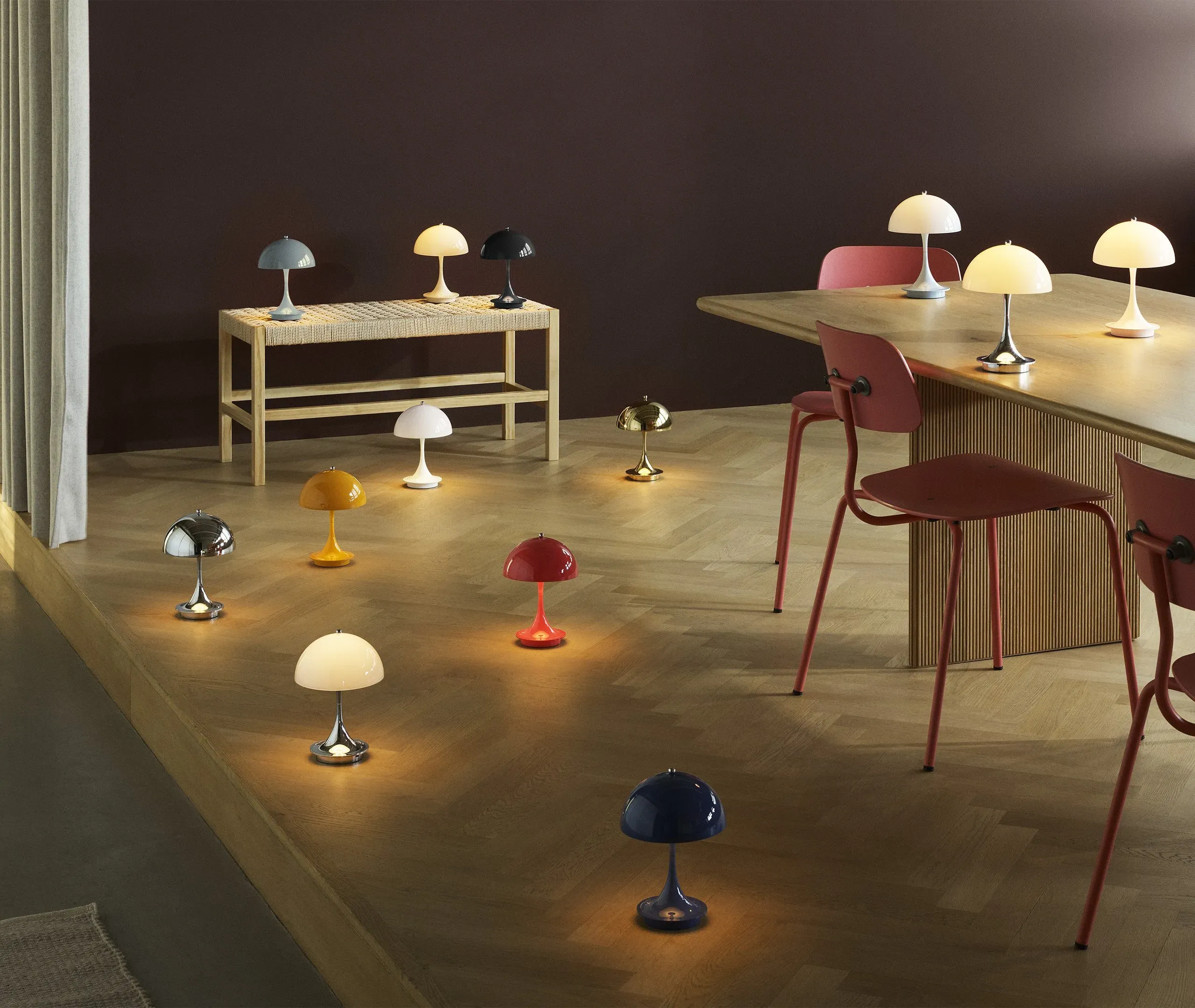 Portable LED Table Lamp with Touch Control - Black