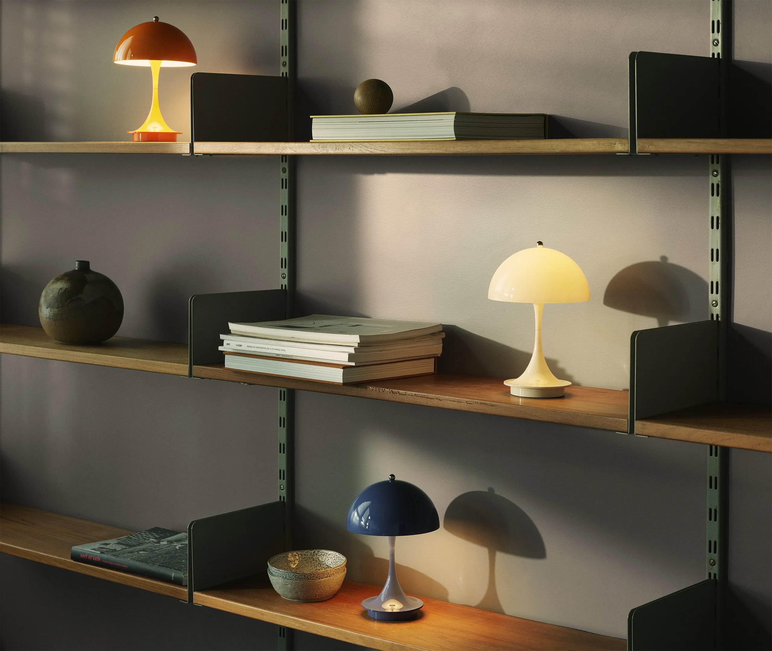 Portable LED Table Lamp with Touch Control - Indigo