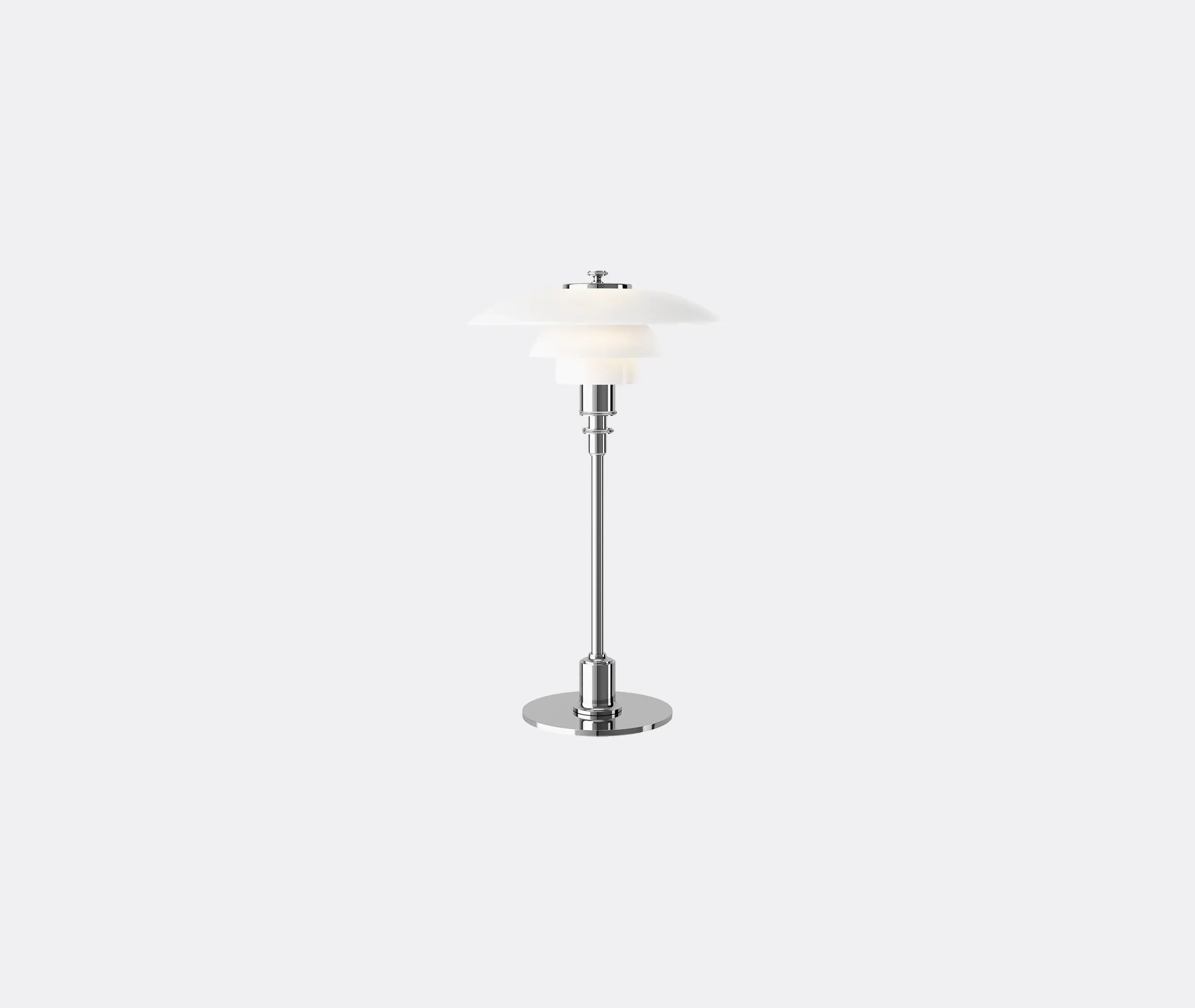 Table Lamp with EU Plug - Chrome, Glass
