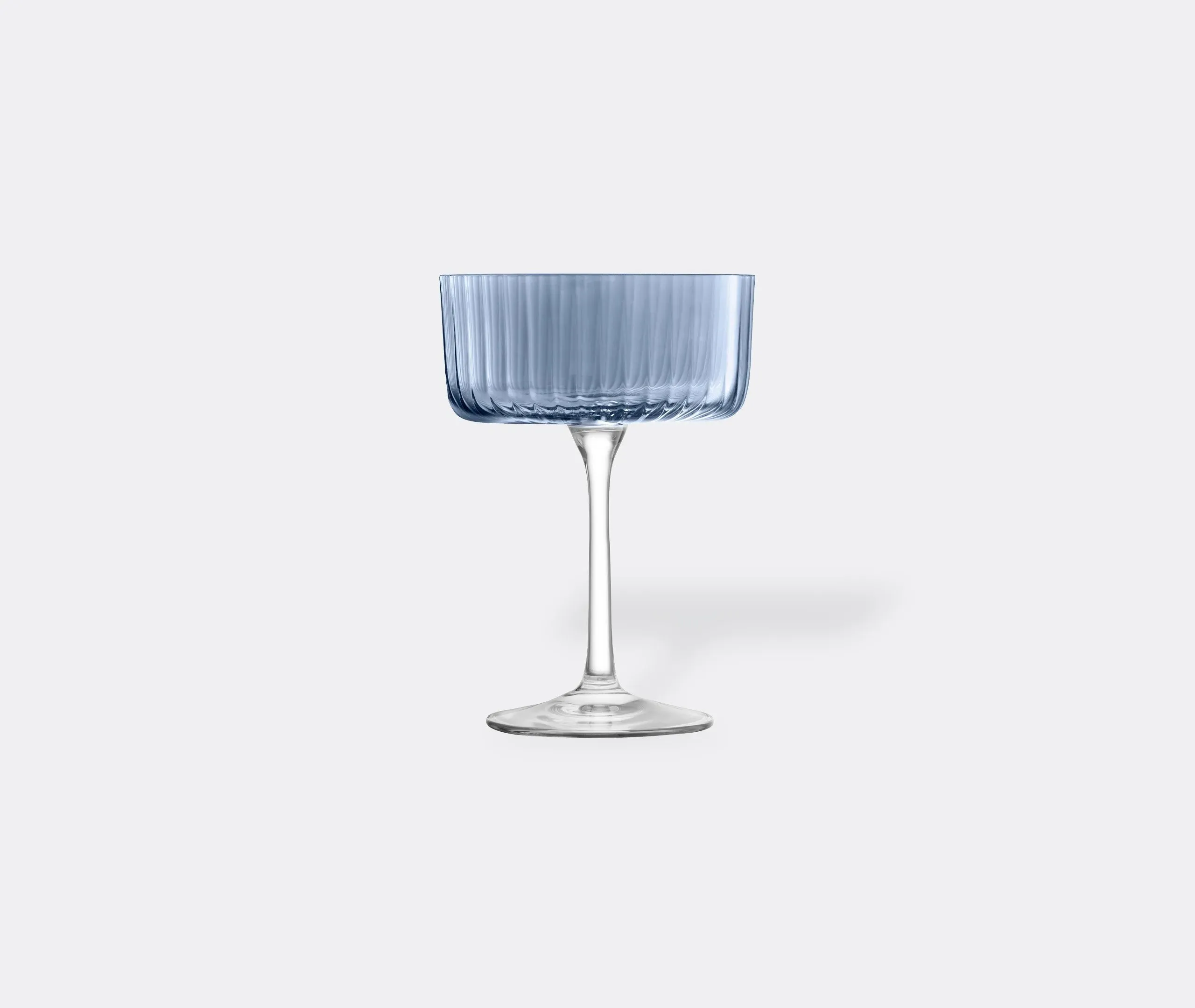 4-Piece Champagne Glass Set - Blue, Glass