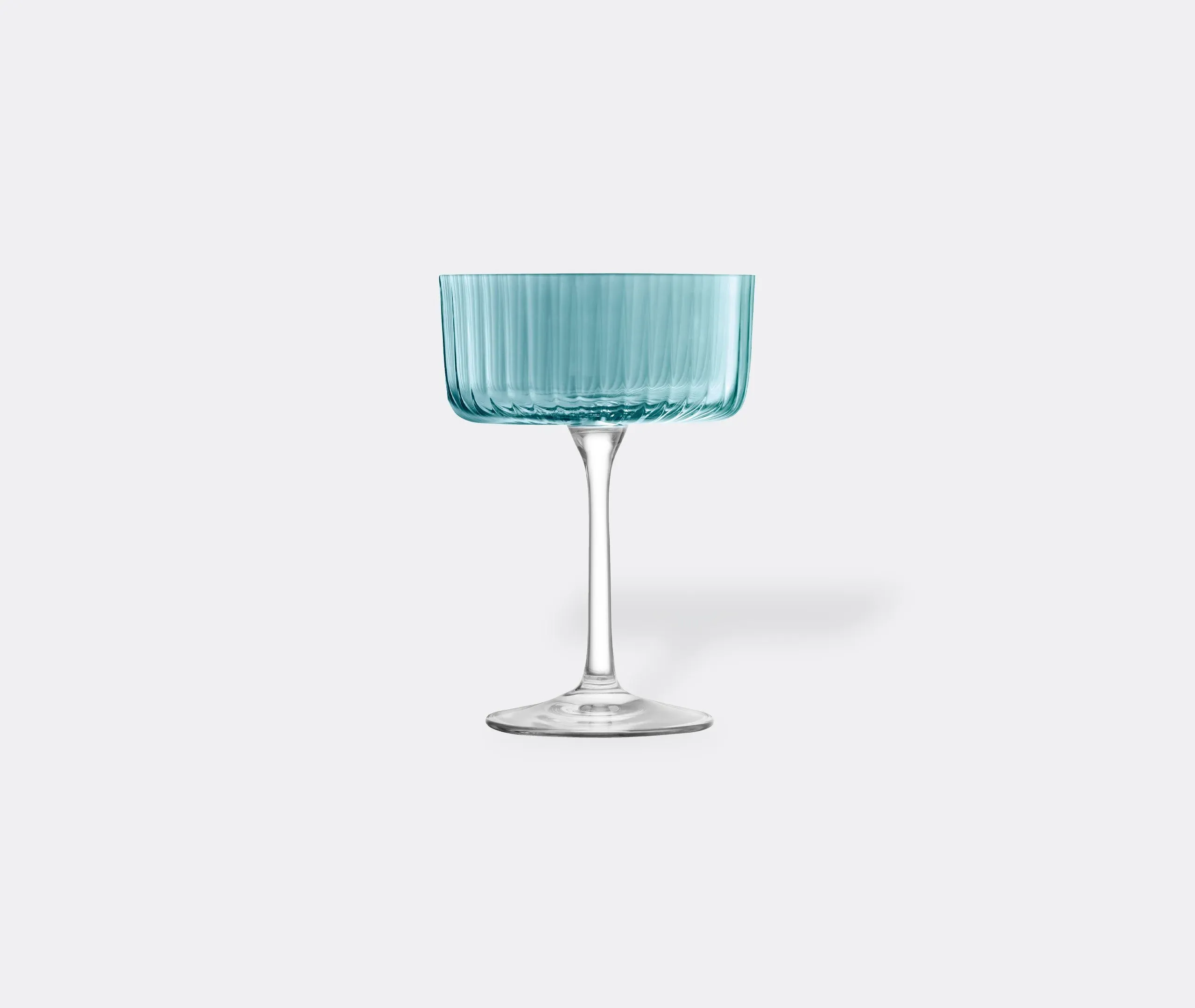 4-Piece Champagne Glass Set - Blue, Glass