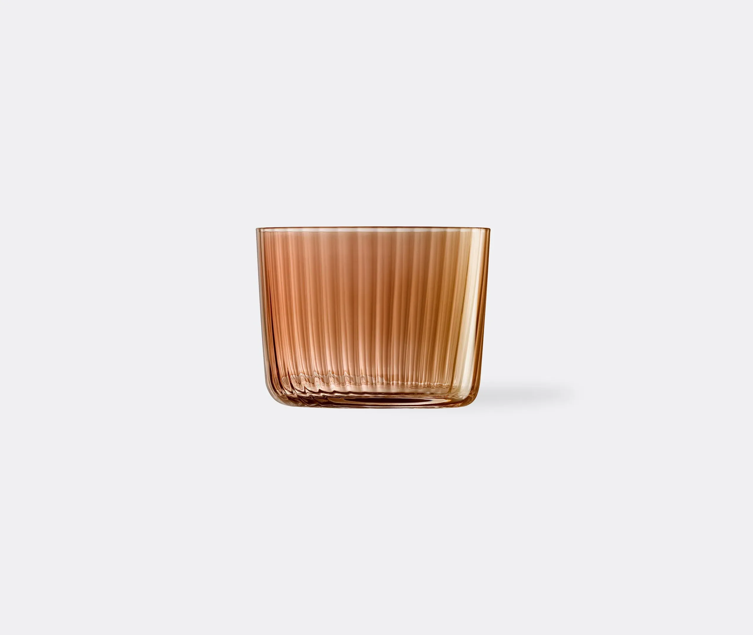 4-Piece Tealight Holder Set - Amber, Glass