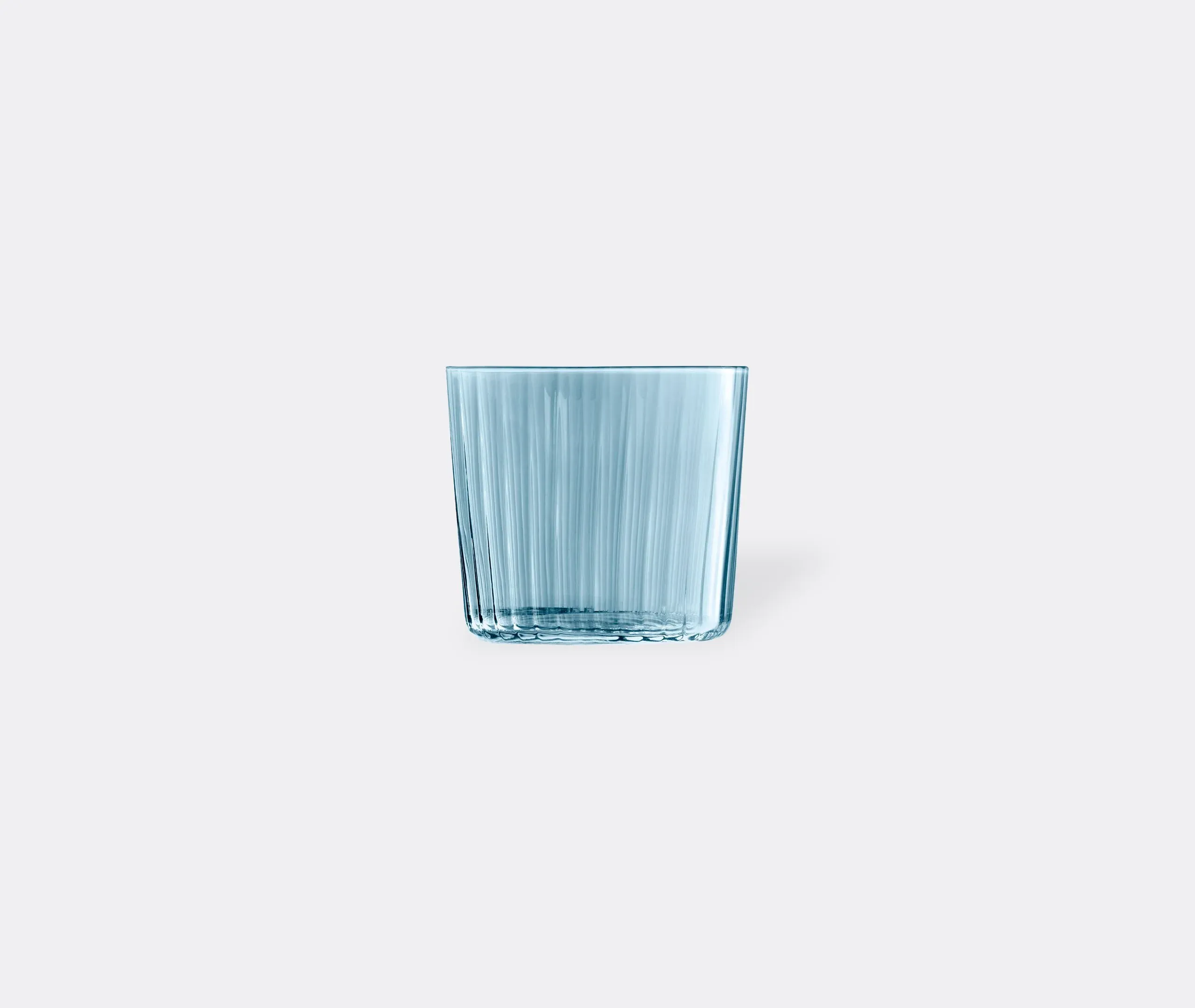 4-Piece Tumbler Set with Ridges - Blue, Glass
