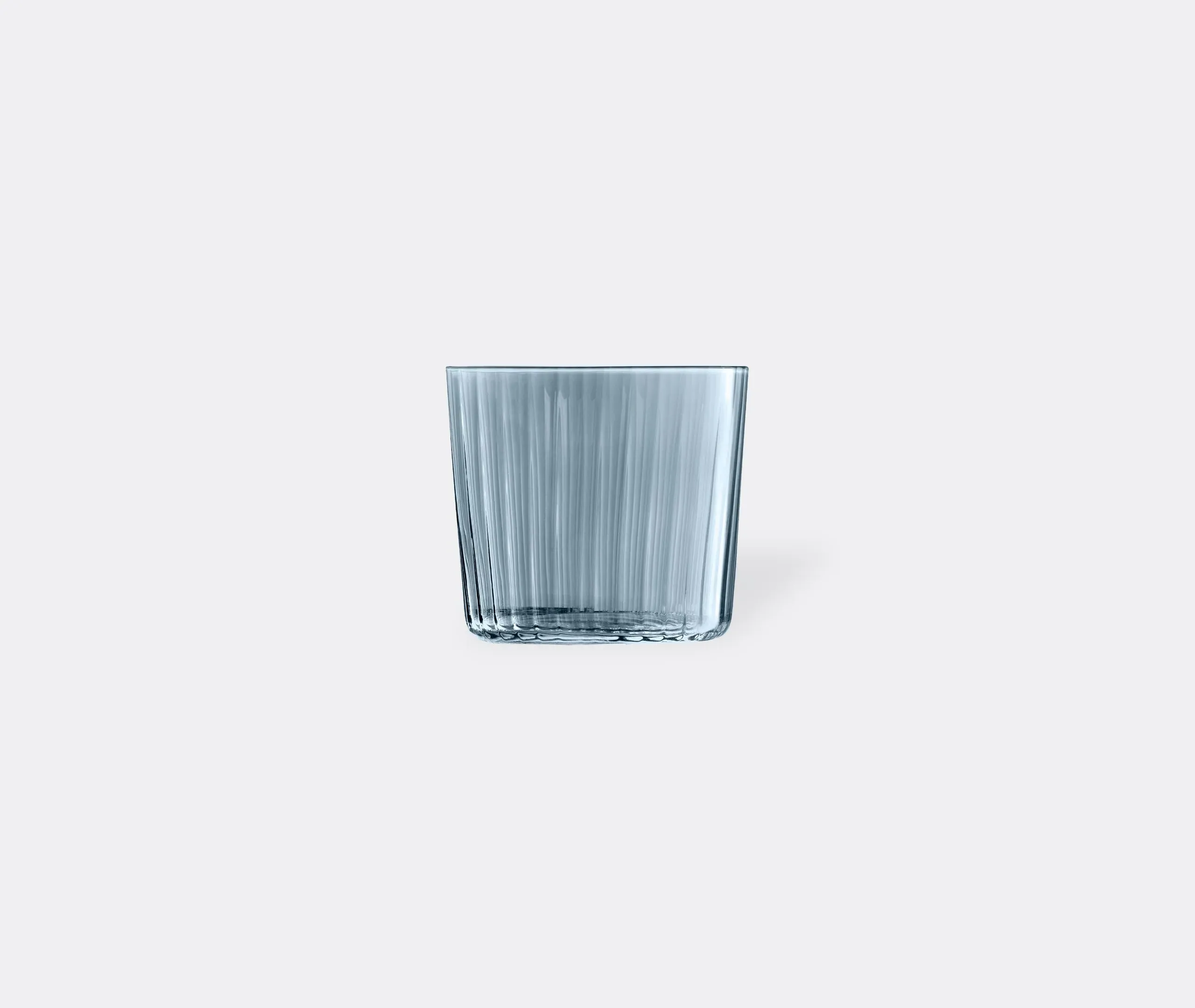 4-Piece Tumbler Set with Ridges - Blue, Glass