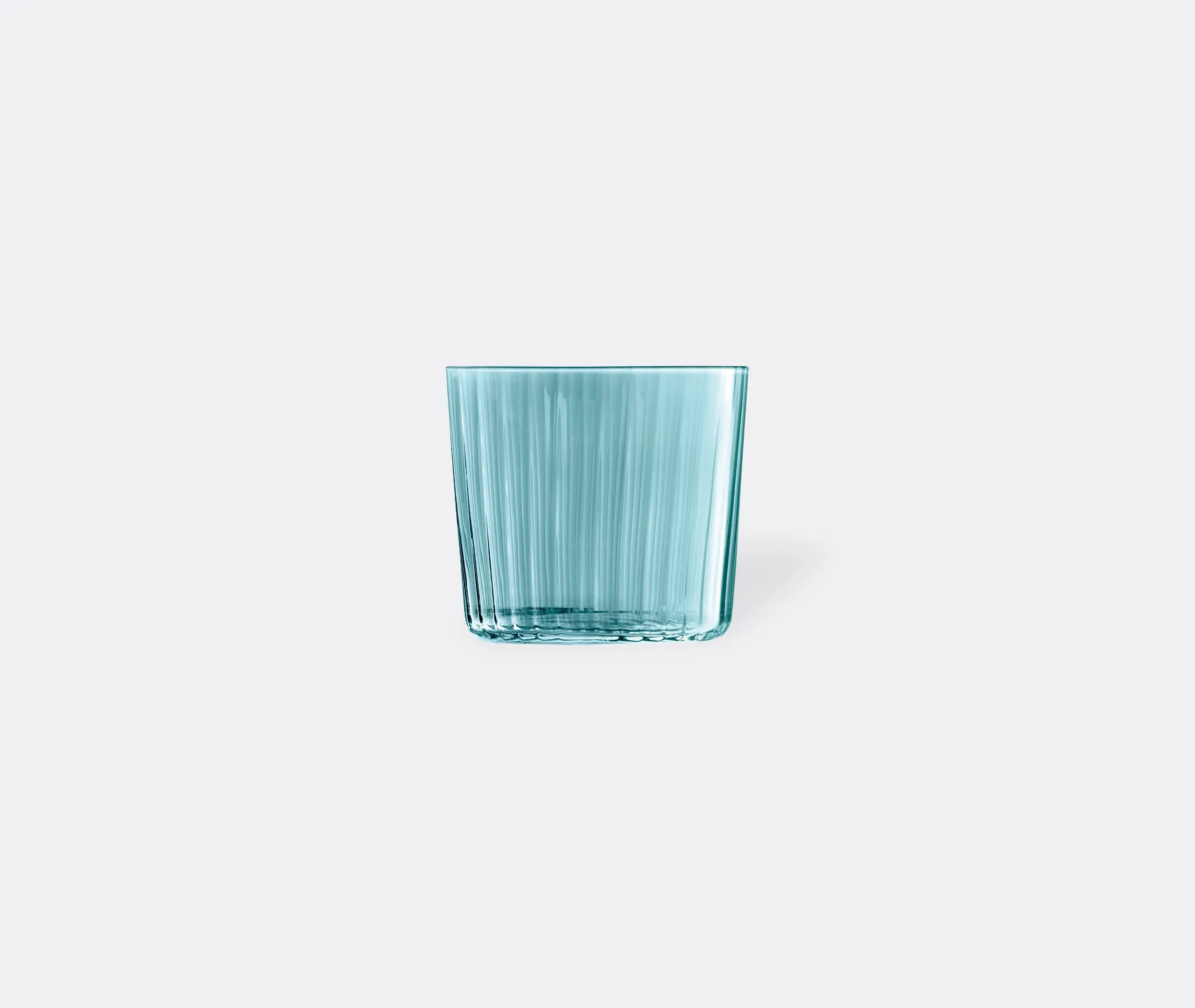 4-Piece Tumbler Set with Ridges - Blue, Glass