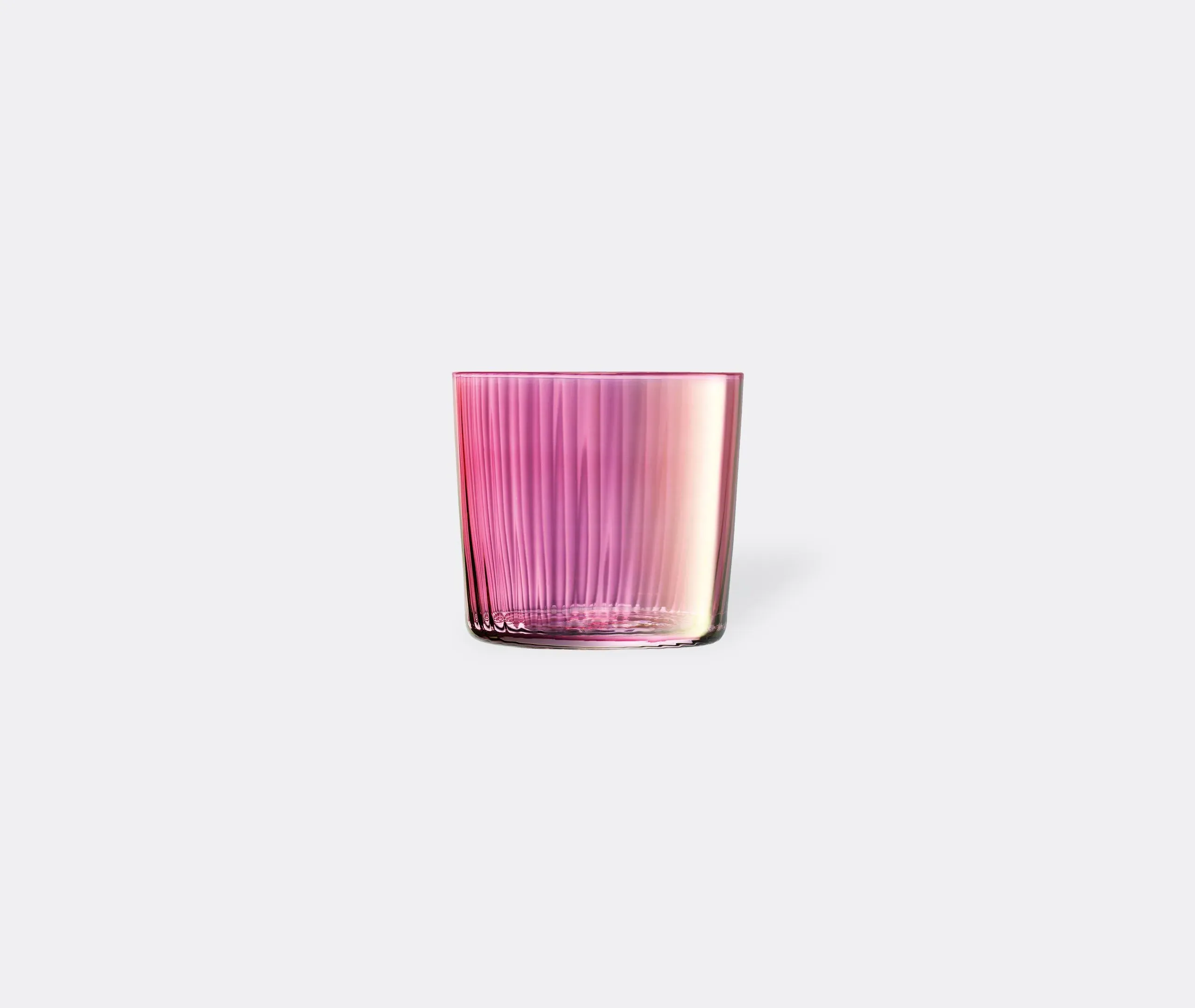 4-Piece Tumbler Set with Ridges - Pink, Glass