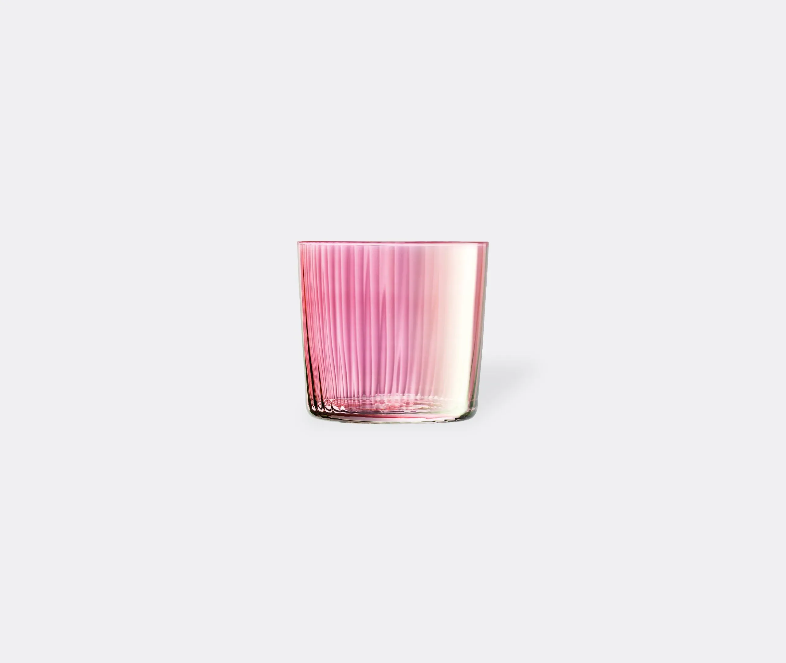 4-Piece Tumbler Set with Ridges - Pink, Glass