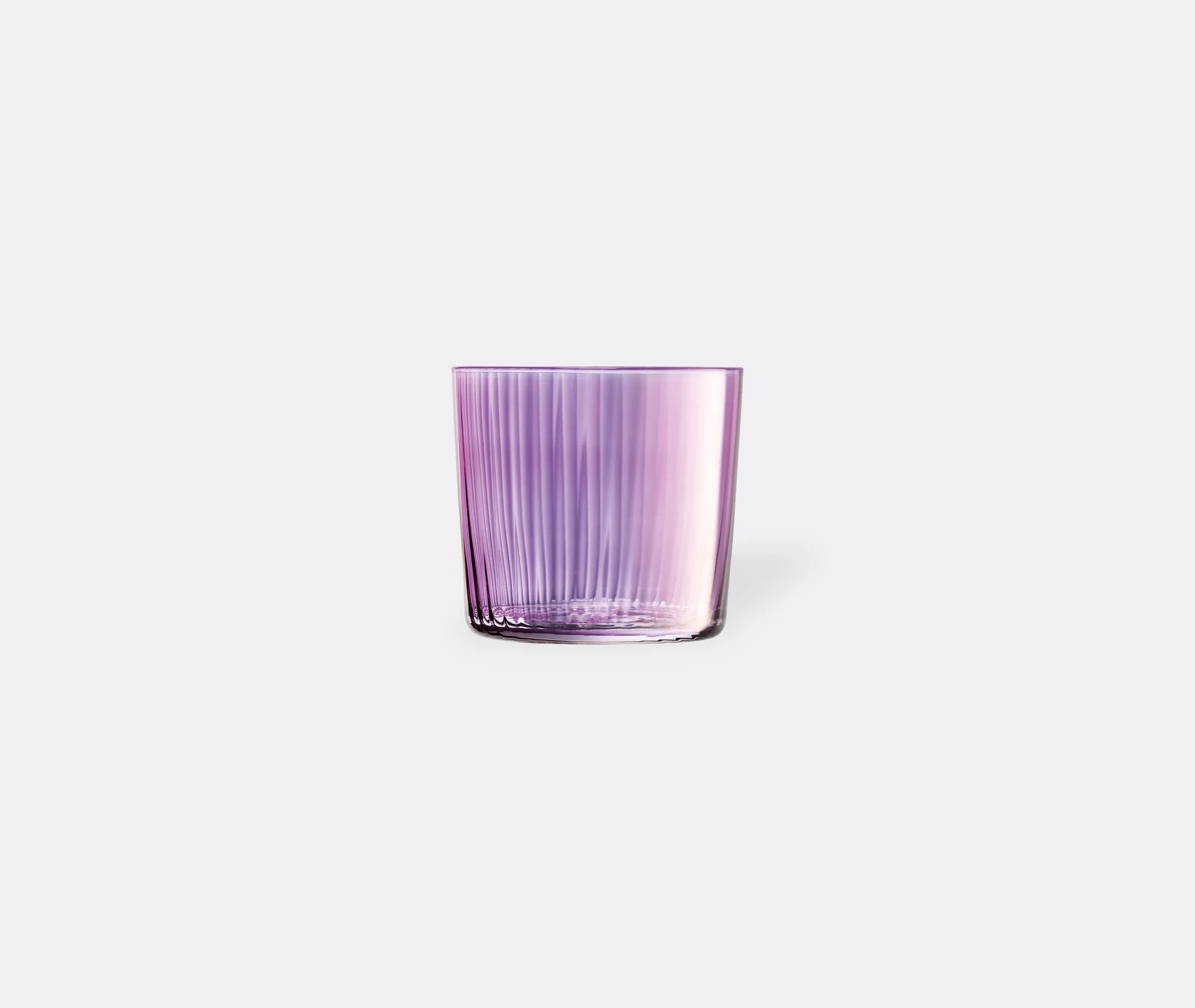 4-Piece Tumbler Set with Ridges - Pink, Glass