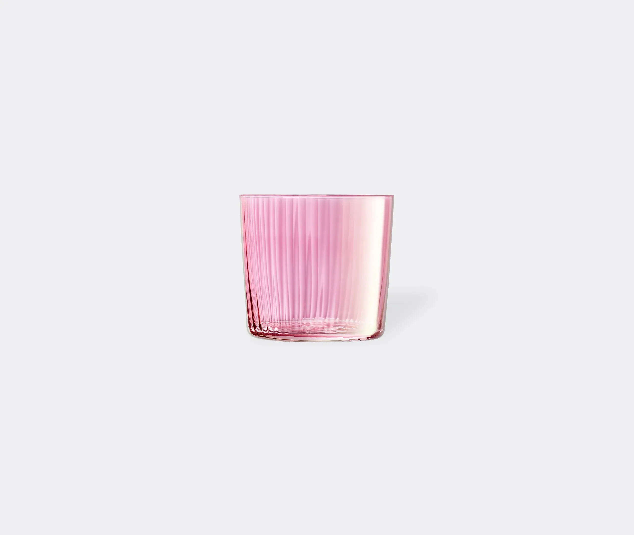 4-Piece Tumbler Set with Ridges - Pink, Glass